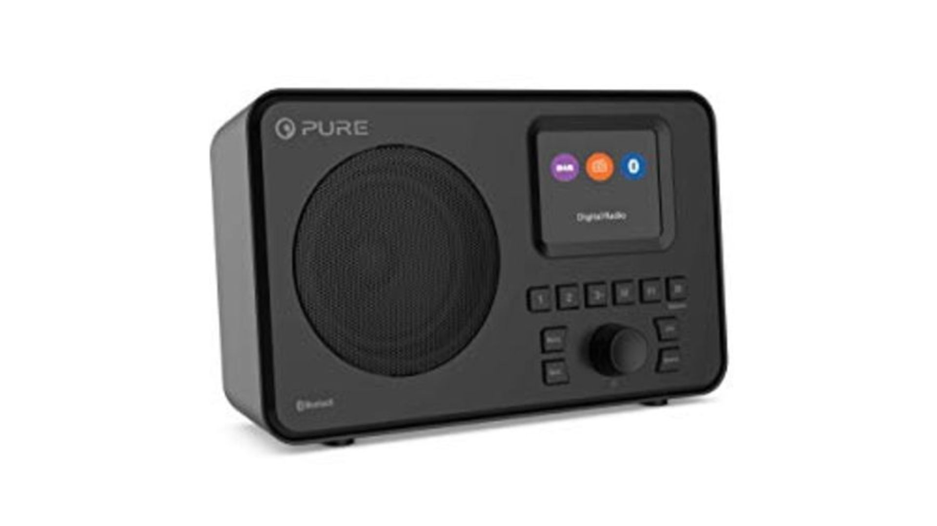 Pure Elan One tragbares DAB Radio mit Bluetooth 5.0 (DAB/DAB und UKW Radio, 2,4" TFT