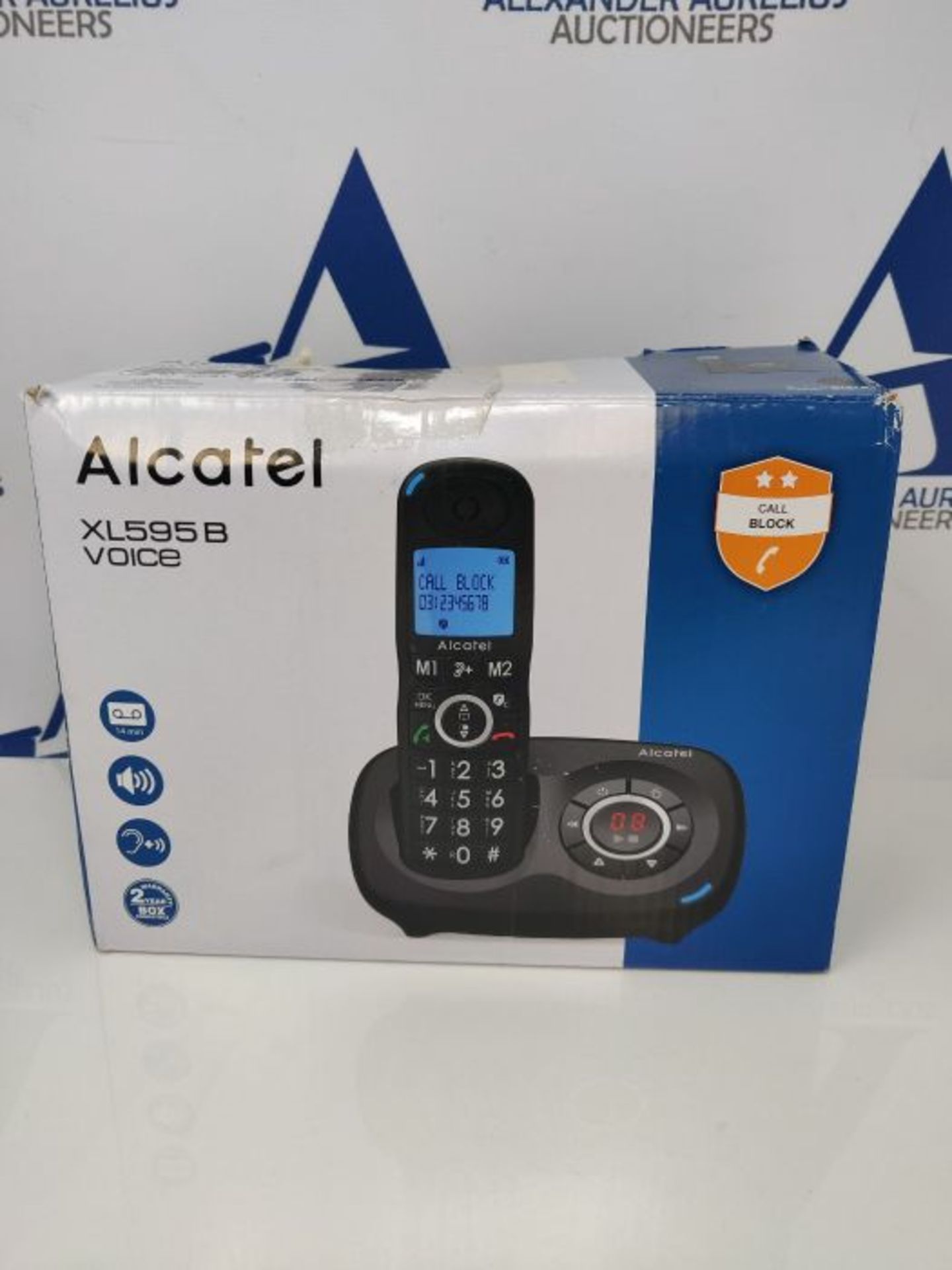 ALCATEL XL 595 B Voice Noir avec rÃ©pondeur, tÃ©lÃ©phone pour les seniors avec b