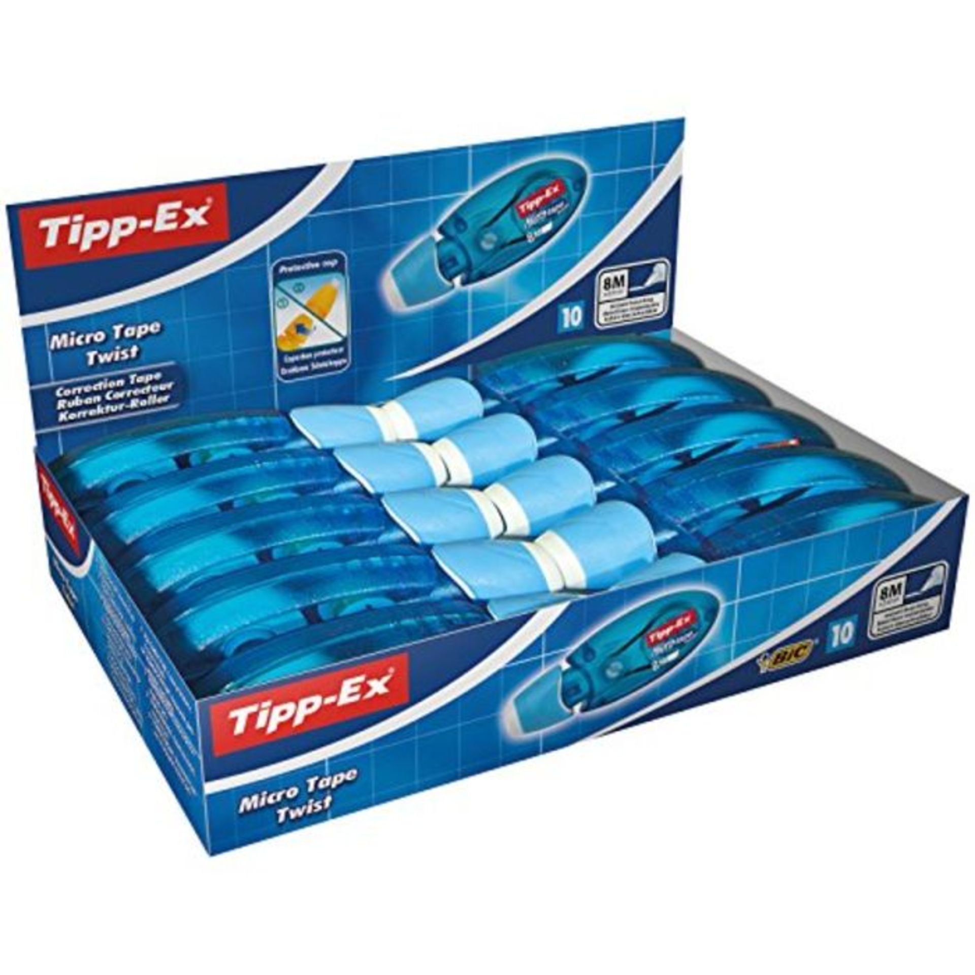 Tipp-Ex Micro Tape Twist Correction Tapes - Blue Body, Box of 10