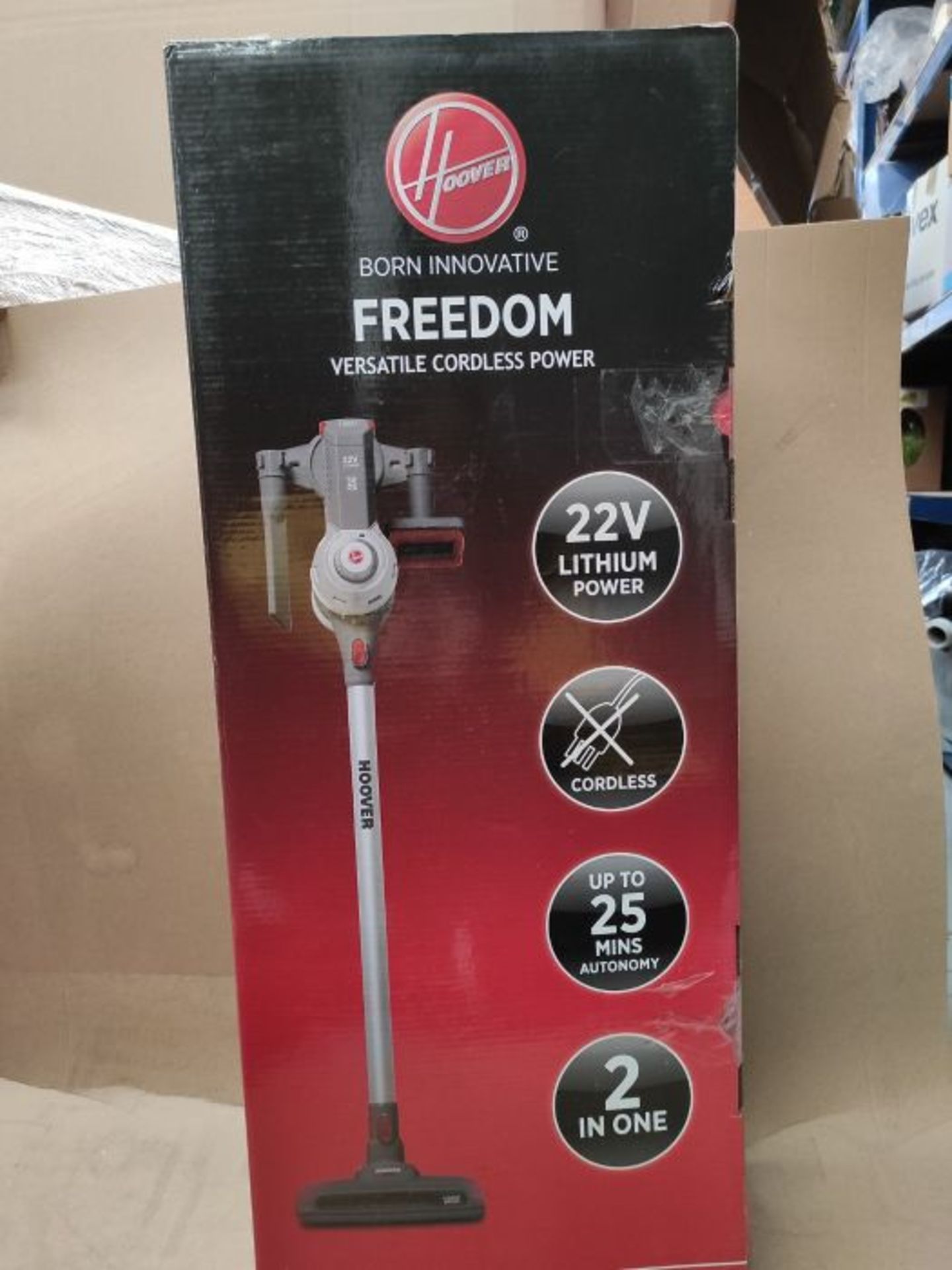 RRP £89.00 Hoover fd22g Broom Battery 2 in 1 Freedom, Pearl Grey - Image 2 of 3