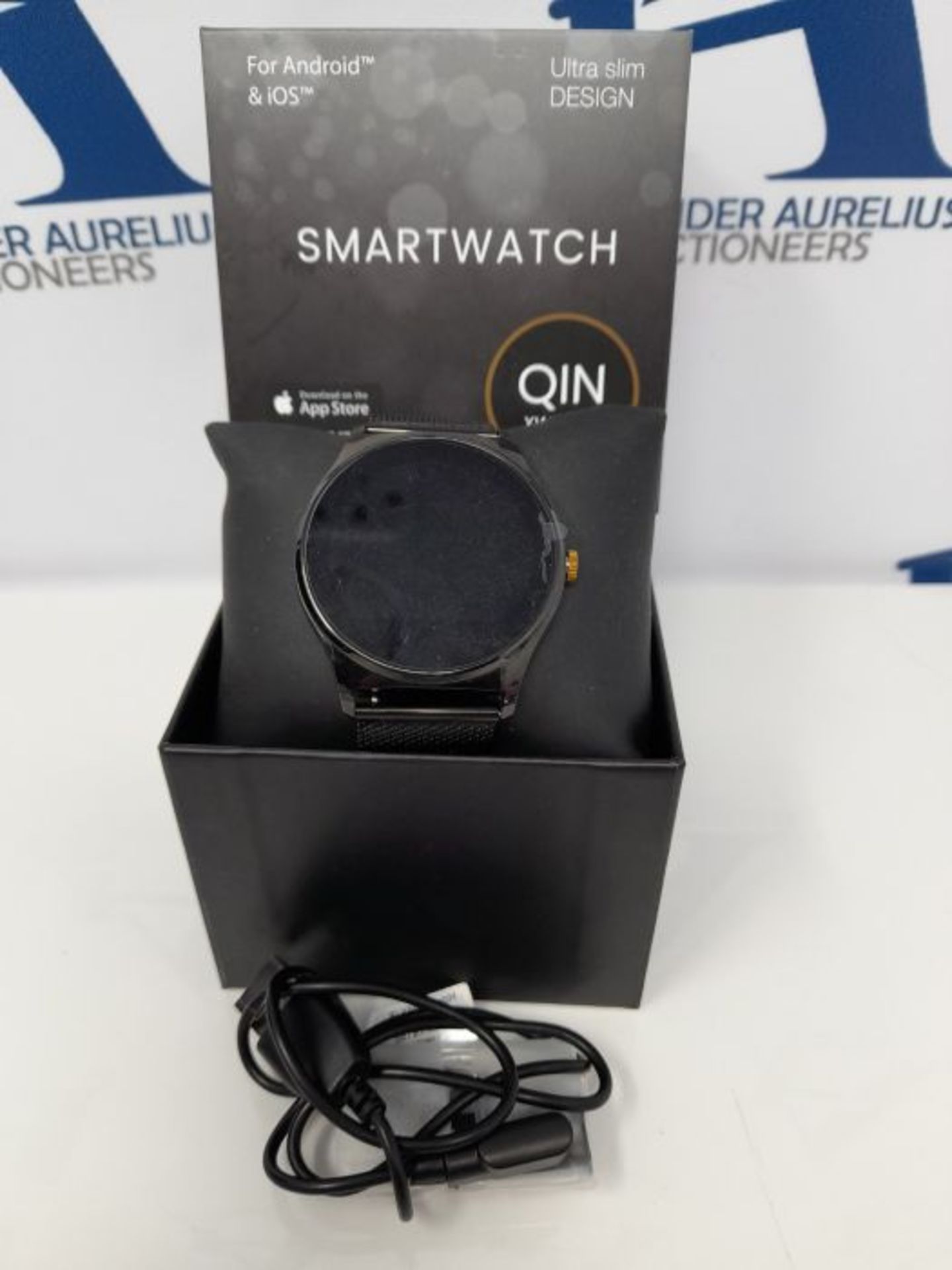 RRP £54.00 X-WATCH Qin XW PRO Dark Mesh-XCOAST Edition iOS & Android-Full Touch Smartwatch, Step - Image 2 of 3