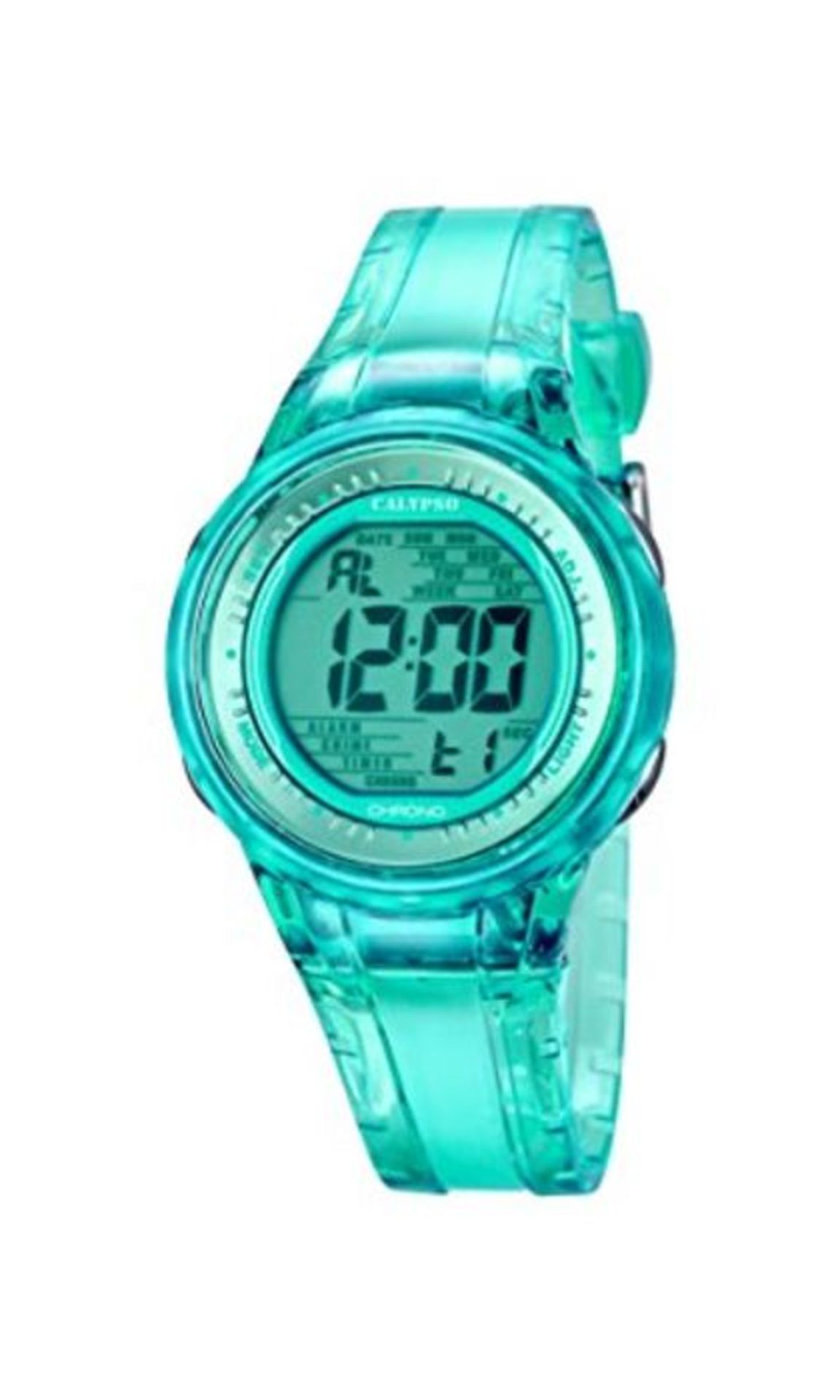 Calypso Women's Digital Watch with Turquoise Dial Digital Display and Turquoise Plasti