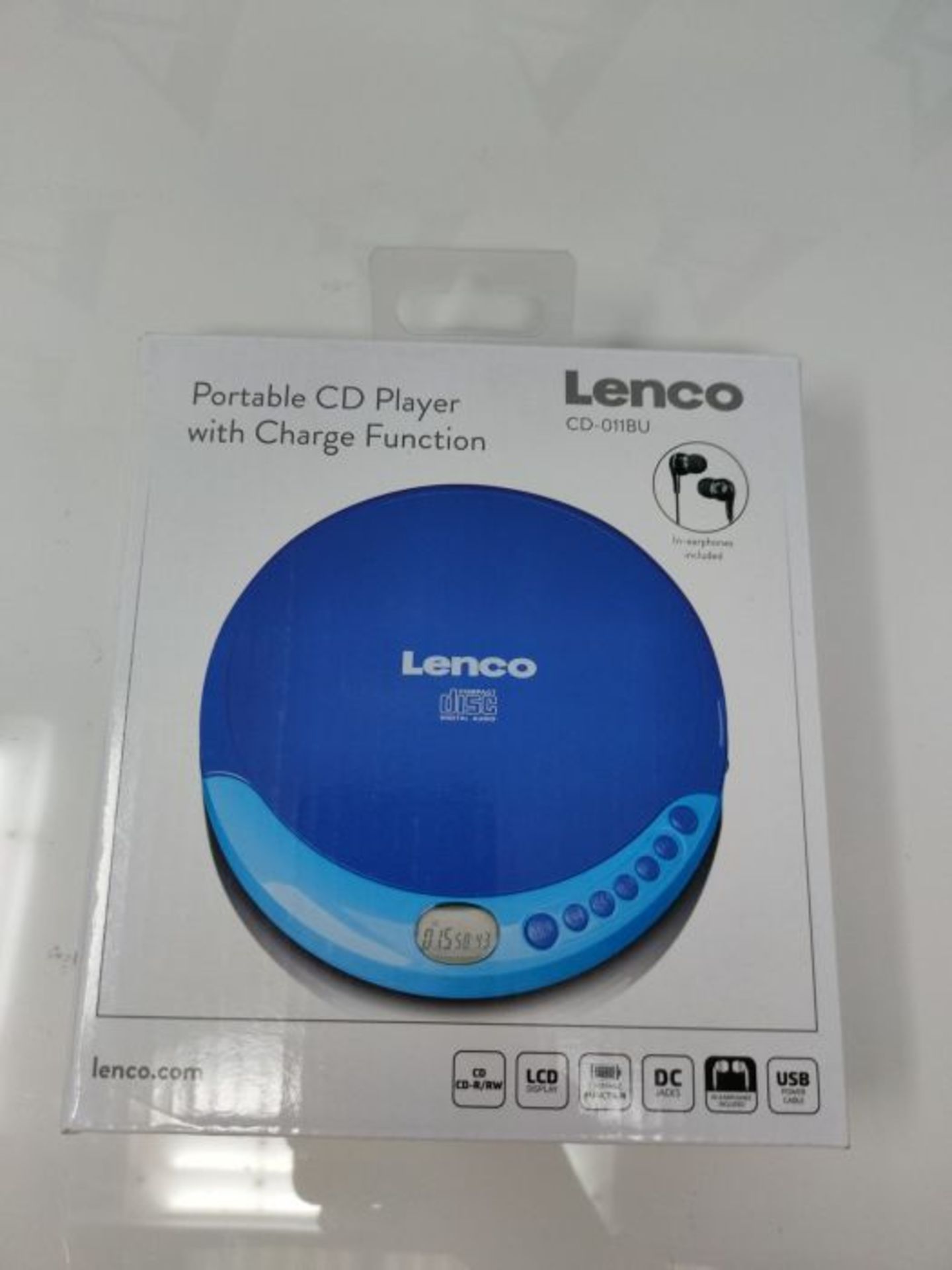 Lenco CD-011 Portable CD Player/Walkman/Diskman/CD Walkman, blue - Image 2 of 3