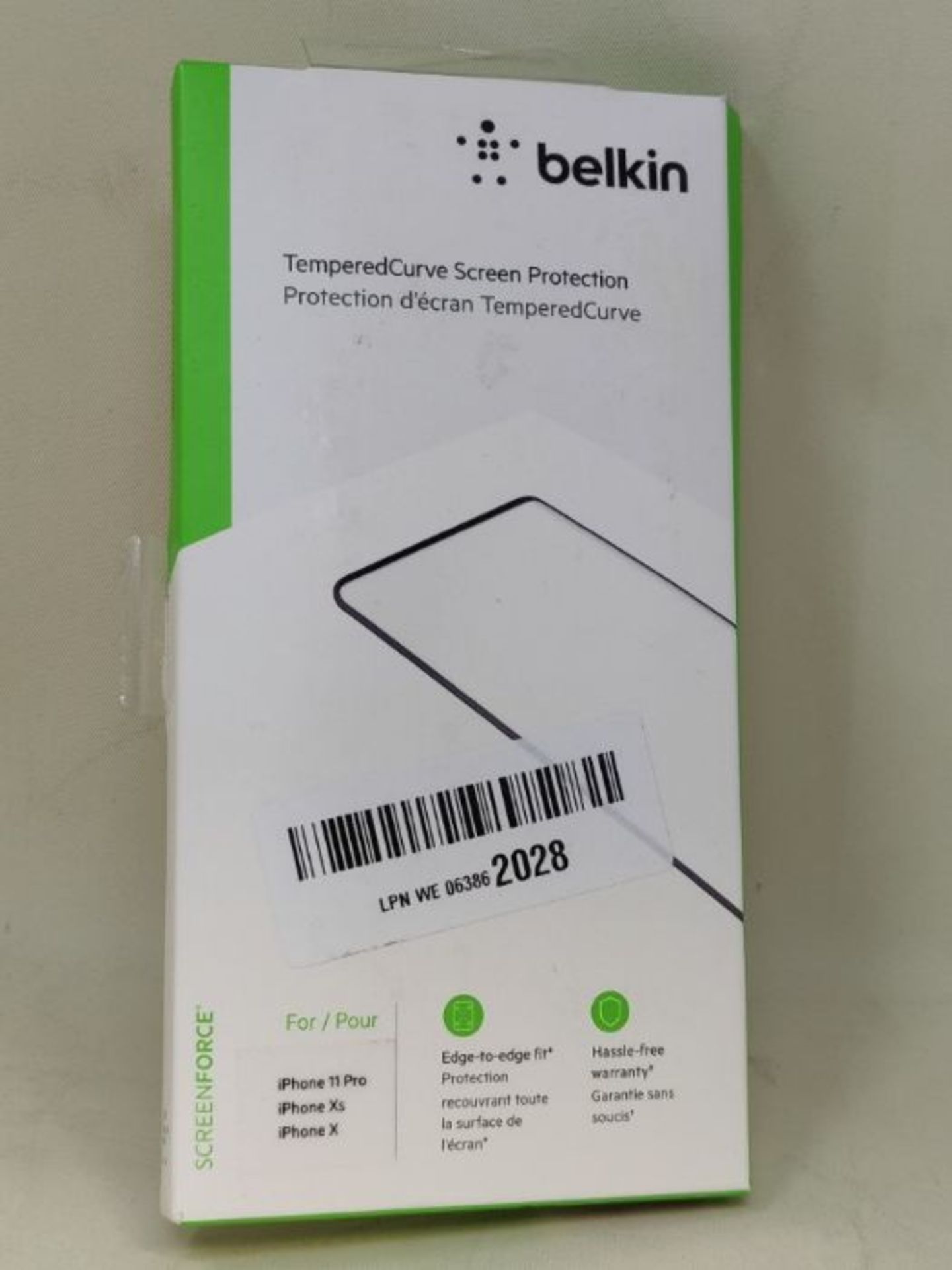 Belkin ScreenForce TemperedCurve Screen Protector for iPhone 11 Pro (Screen Protection - Image 2 of 3