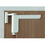 Clip-Close Patented Door Closer in white - Easy Mounting Without Drilling or Screws