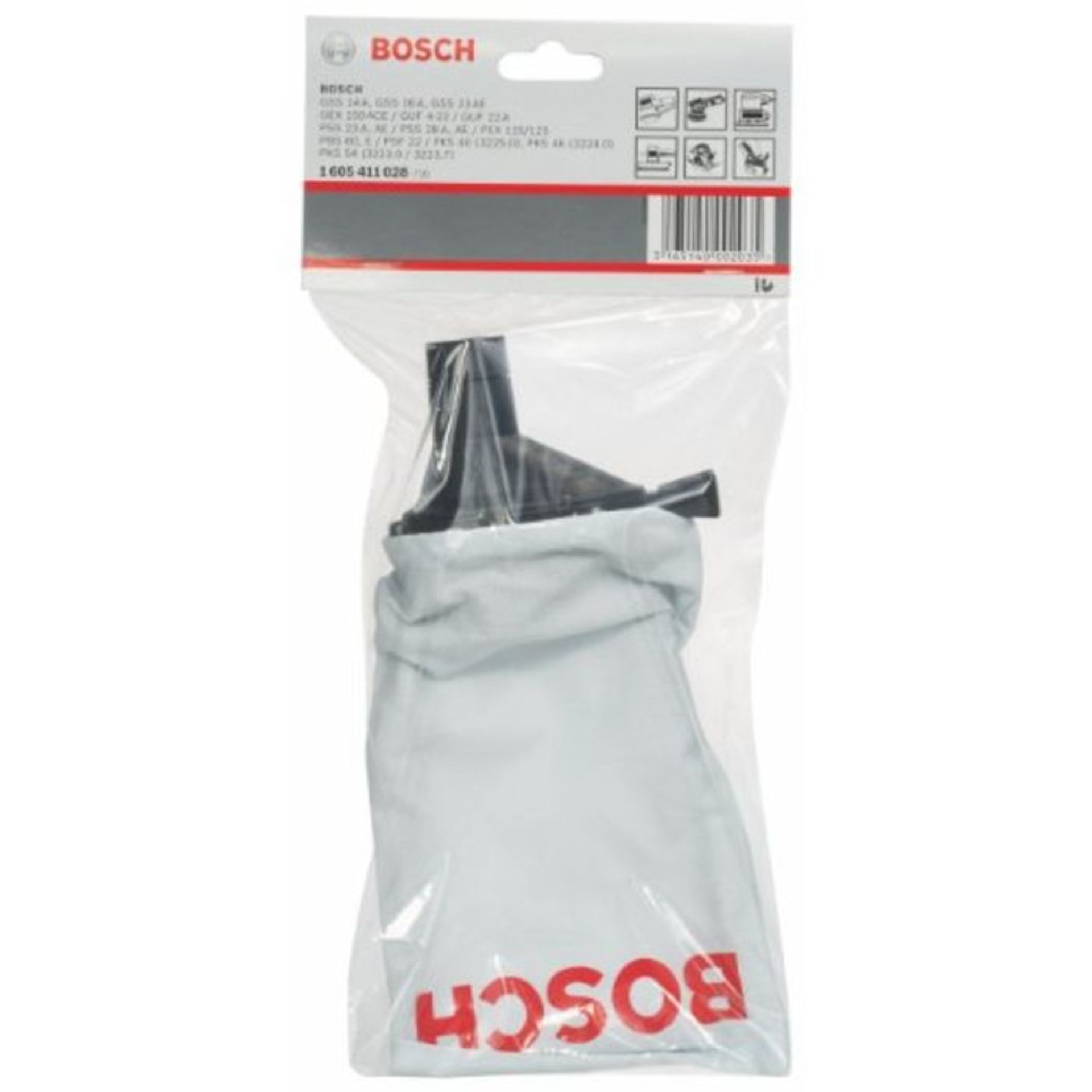 Bosch 1605411028 Dust Bag for Random Orbit, Grey