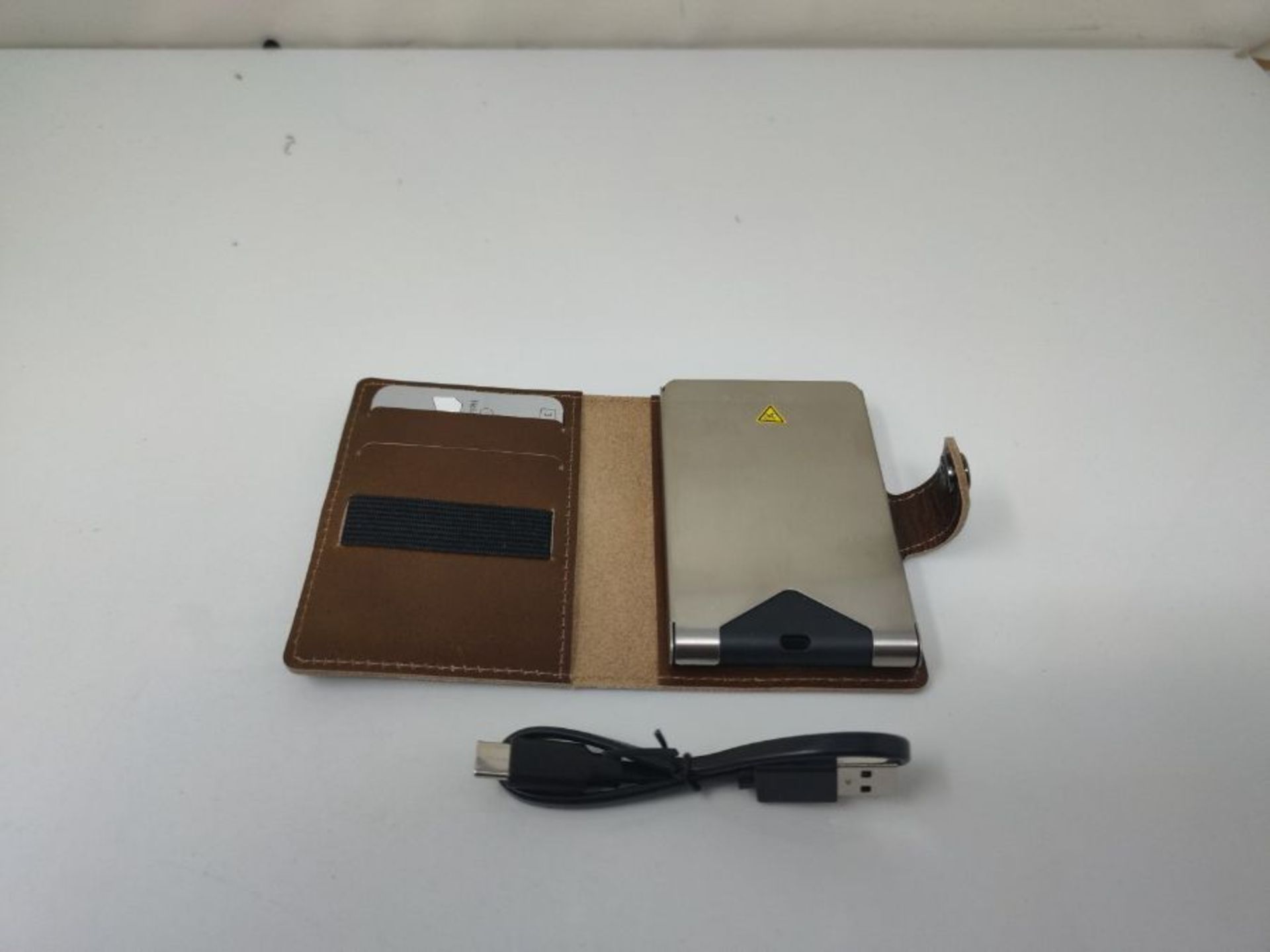 Lite Wallet Vintage Brown - Elegant Card Holder Made of High-Quality Brown Leather - I - Image 2 of 2