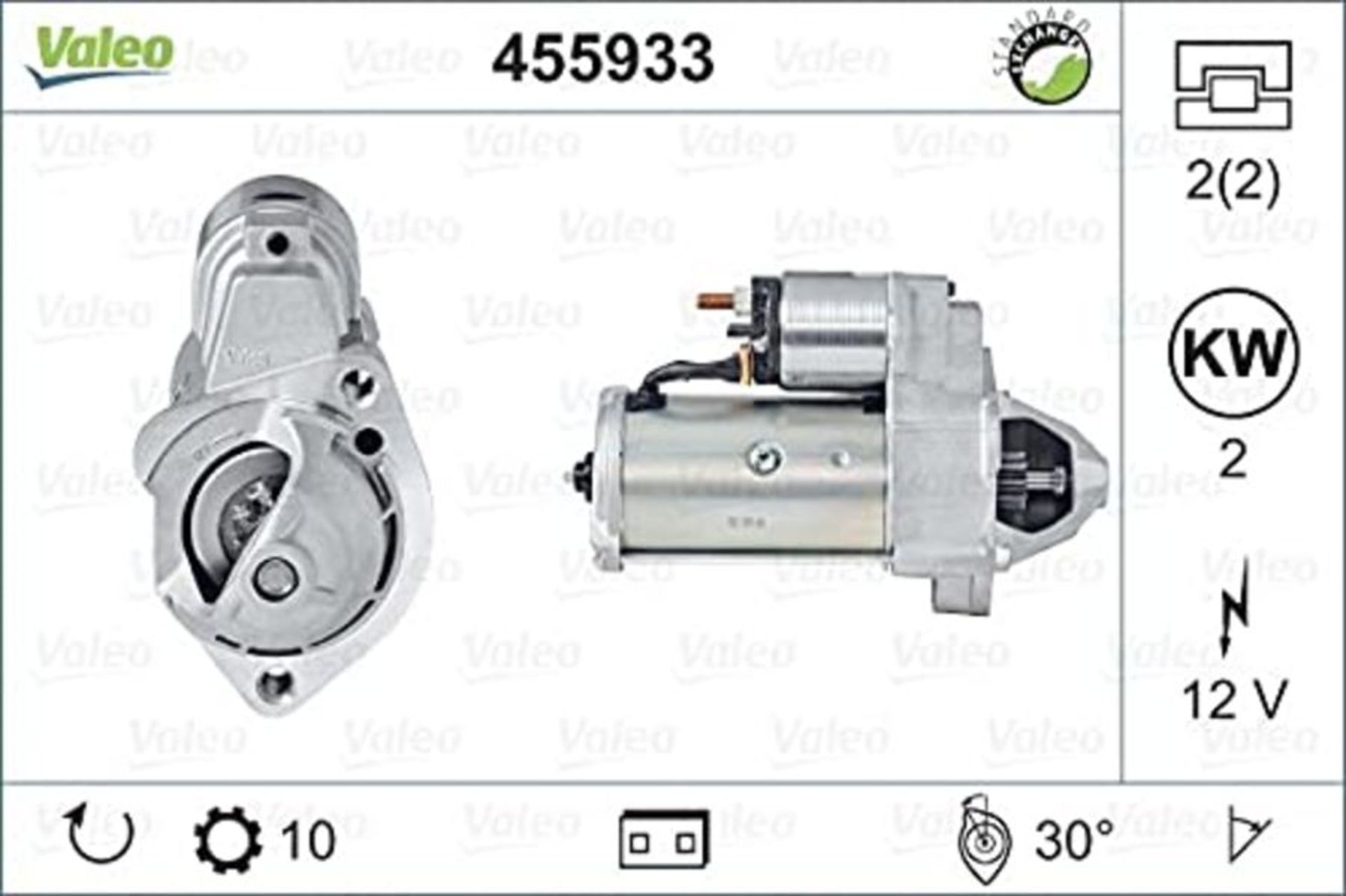 RRP £198.00 VALEO REMANUFACTURED PREMIUM 455933 Starter motor