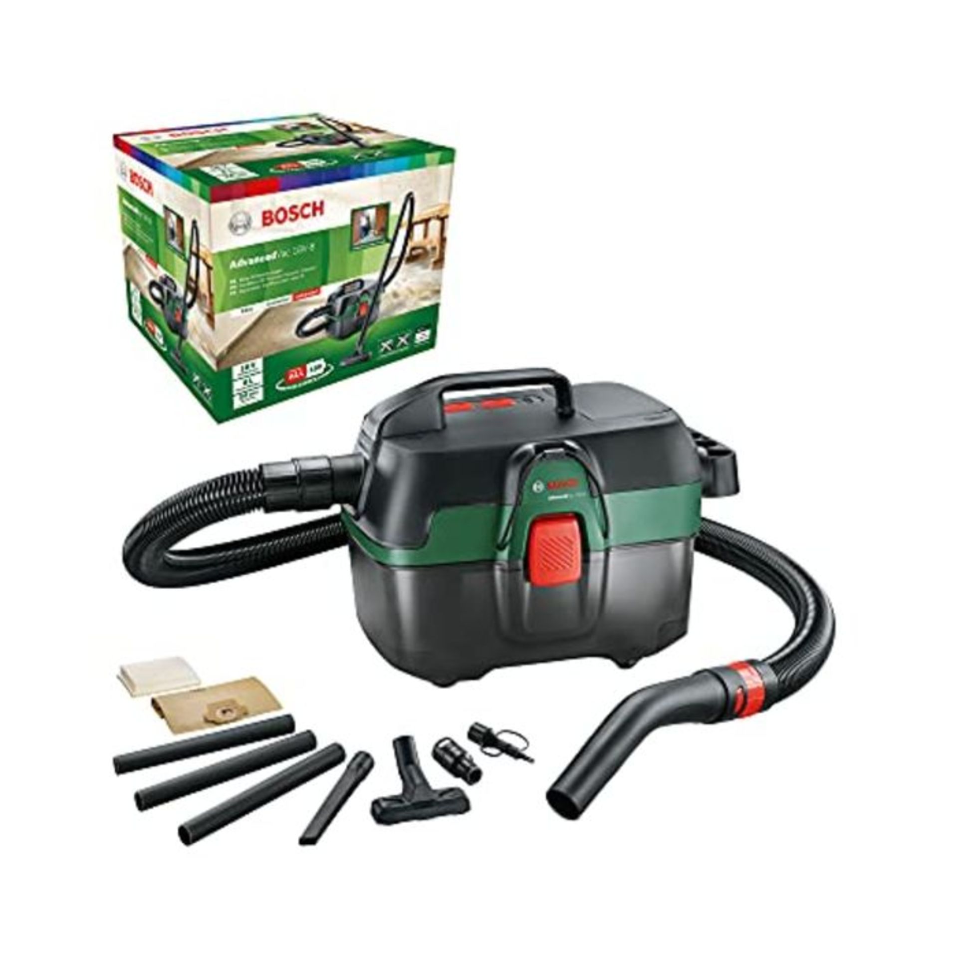 RRP £97.00 Bosch Cordless Wet and Dry Vacuum Cleaner AdvancedVac 18V-8 (without battery, 18 Volt