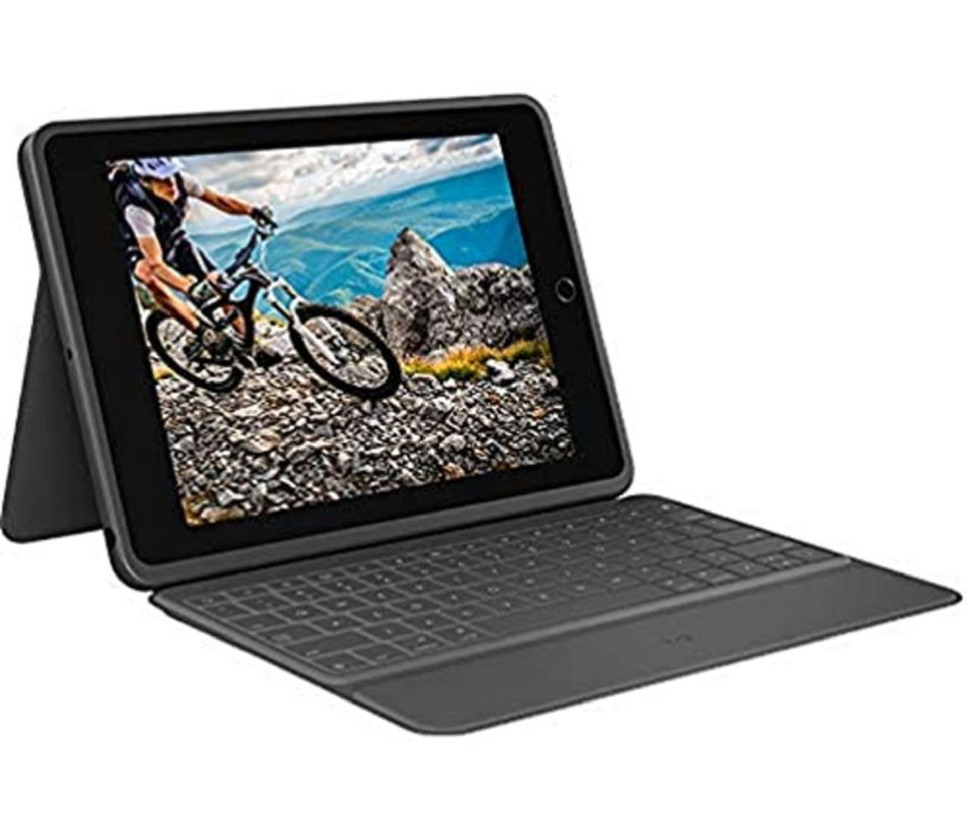 RRP £101.00 Logitech Rugged Folio for iPad (7th, 8th, & 9th generation) Protective Keyboard Case,