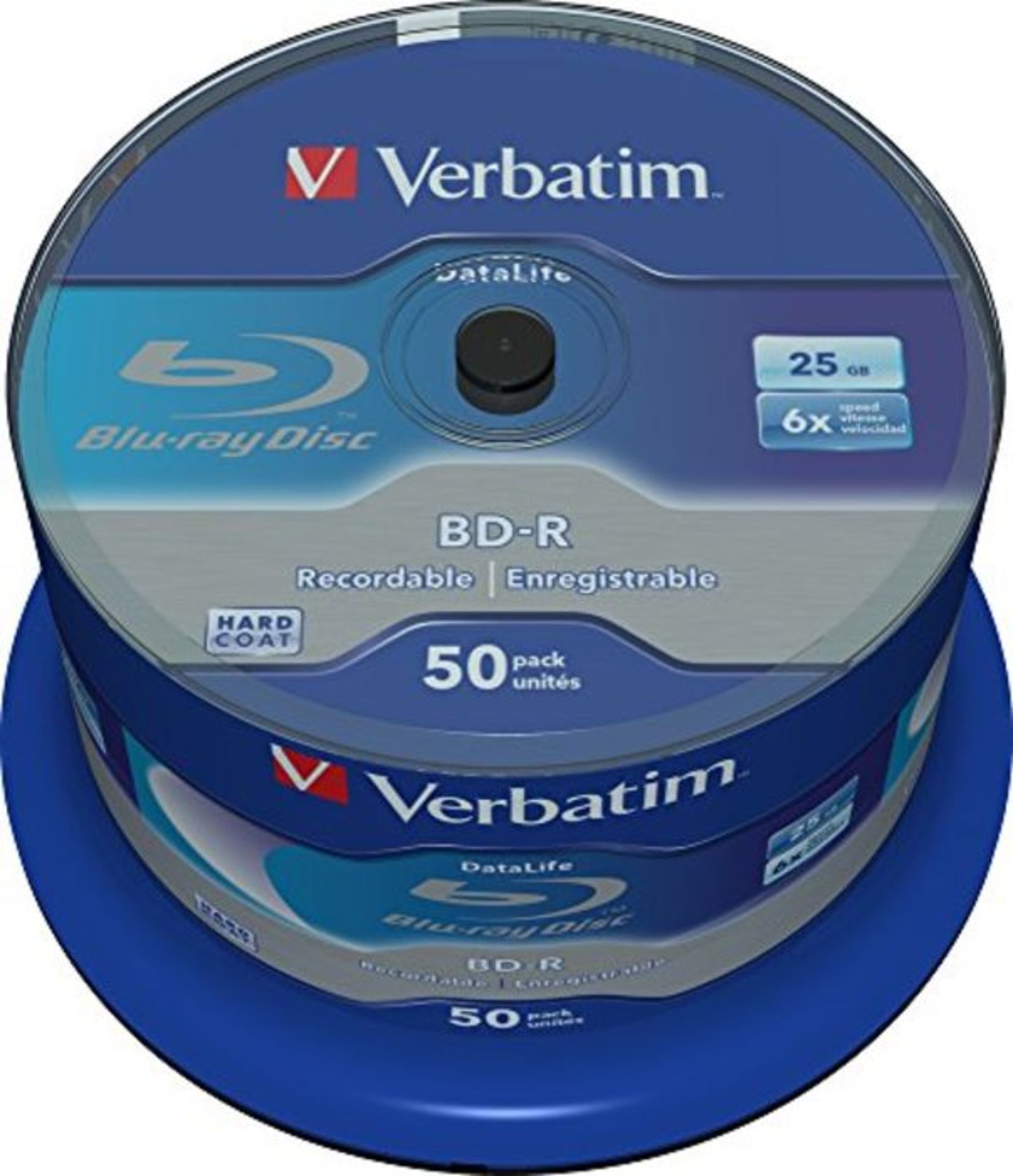 Verbatim BD-R SL Datalife 25 GB - Blu-Ray-Disk - 6-fache Brenngeschwindigkeit - Hardco