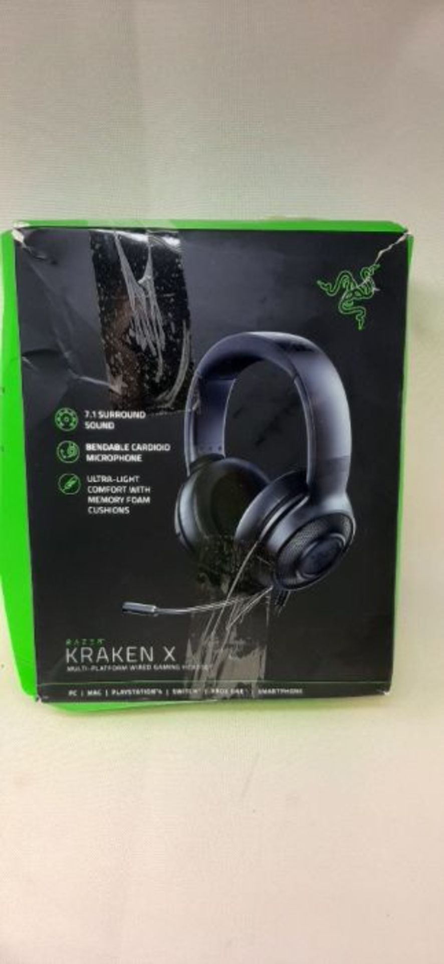 Razer Kraken X - Gaming Headset (Ultralight Gaming Headset for PC, Mac, Xbox One, PS4 - Image 2 of 3