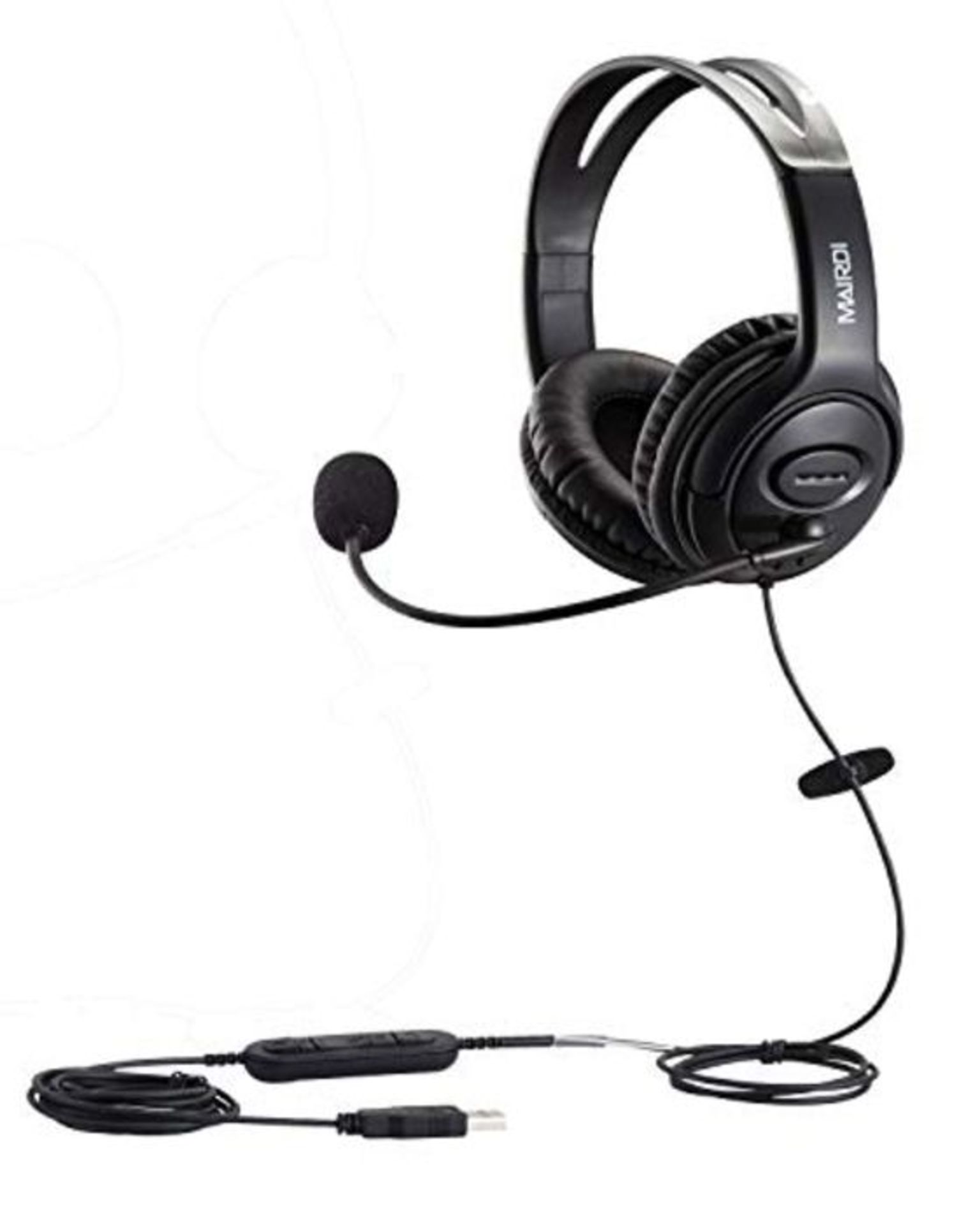 USB Headset with Noise Cancelling Microphone for Office Call Center Skype Teams Busine