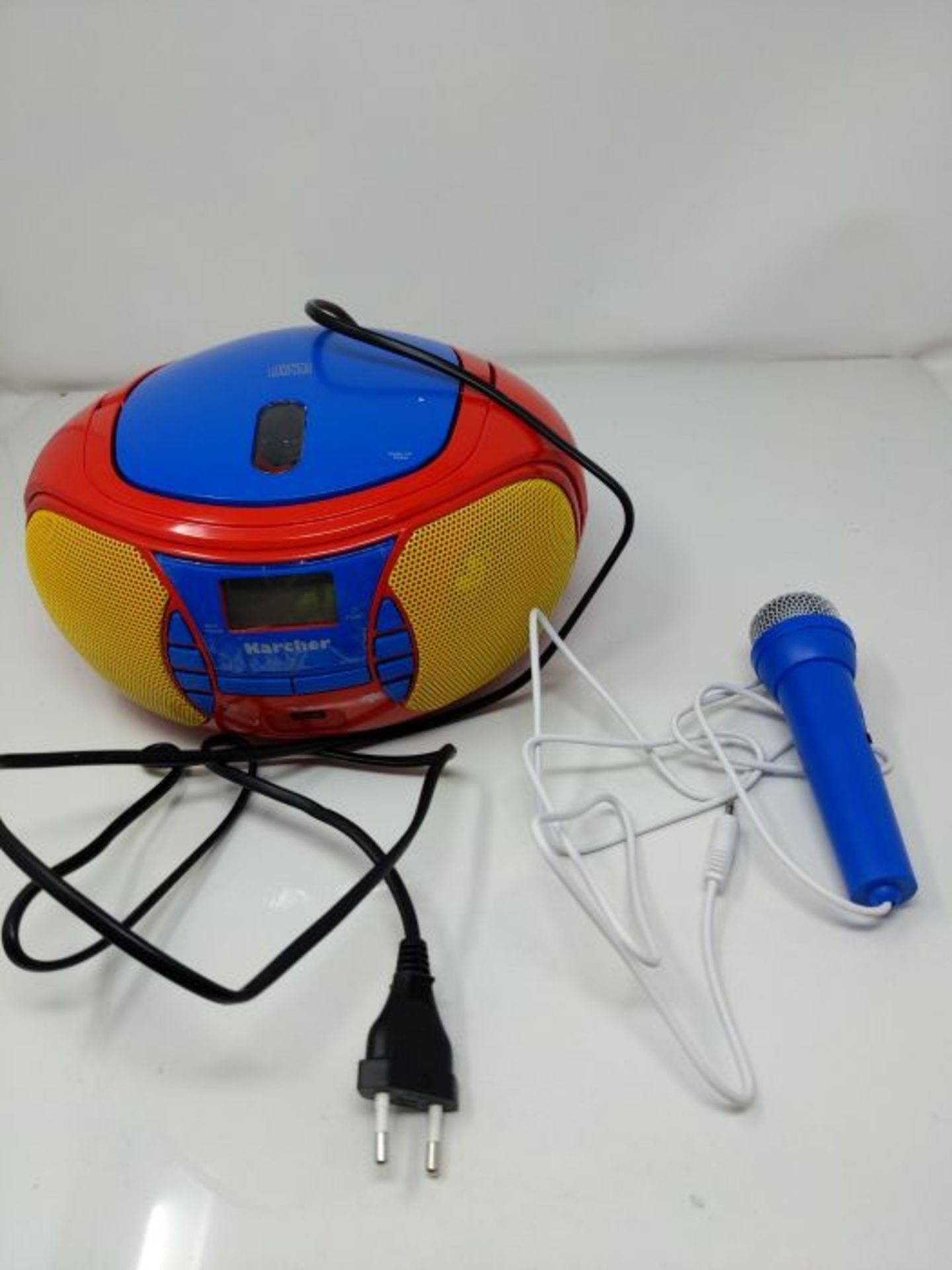 Karcher RR 5026 tragbares CD Radio - bunte Kinder-Boombox mit CD-Player, UKW Radio, US - Image 3 of 3
