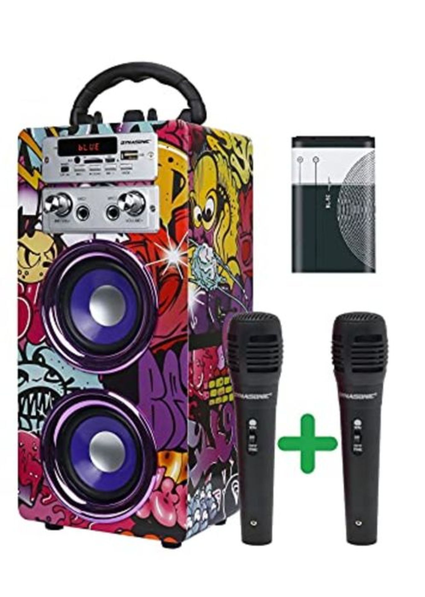 RRP £51.00 DYNASONIC (3? Generation Microphone Karaoke Speaker, ideal for original teenage gifts