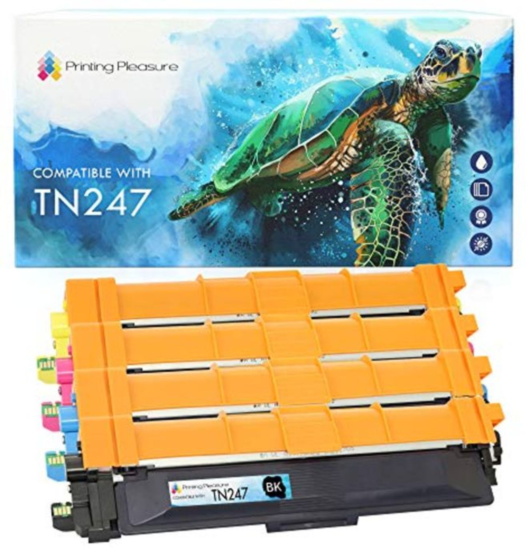 Printing Pleasure TN-247 TN-243 4 Toner Cartridges TN247 compatible for Brother DCP-L3