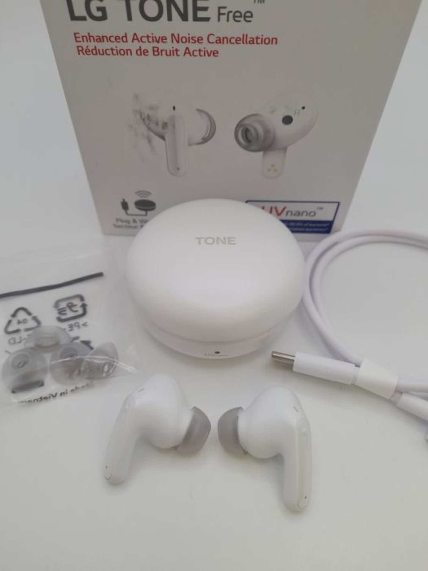 RRP £164.00 LG TONE Free FP9 Cuffie Bluetooth True Wireless In Ear, Audio Meridian, Cancellazione - Image 2 of 2