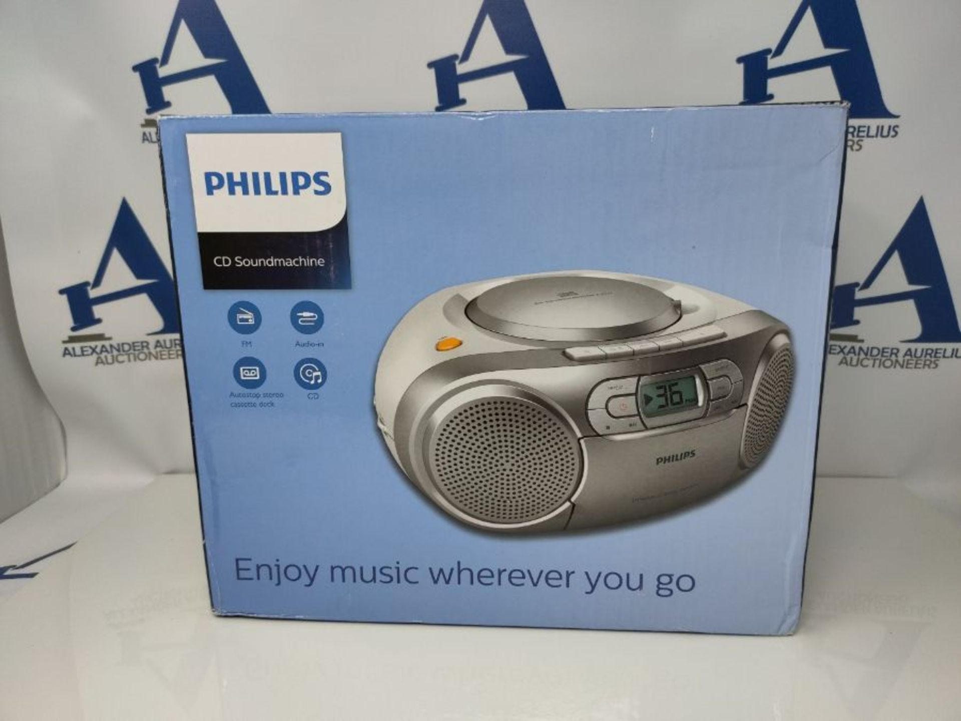 Philips AZ127/12 Portable Stereo (CD Player,) - Image 2 of 3