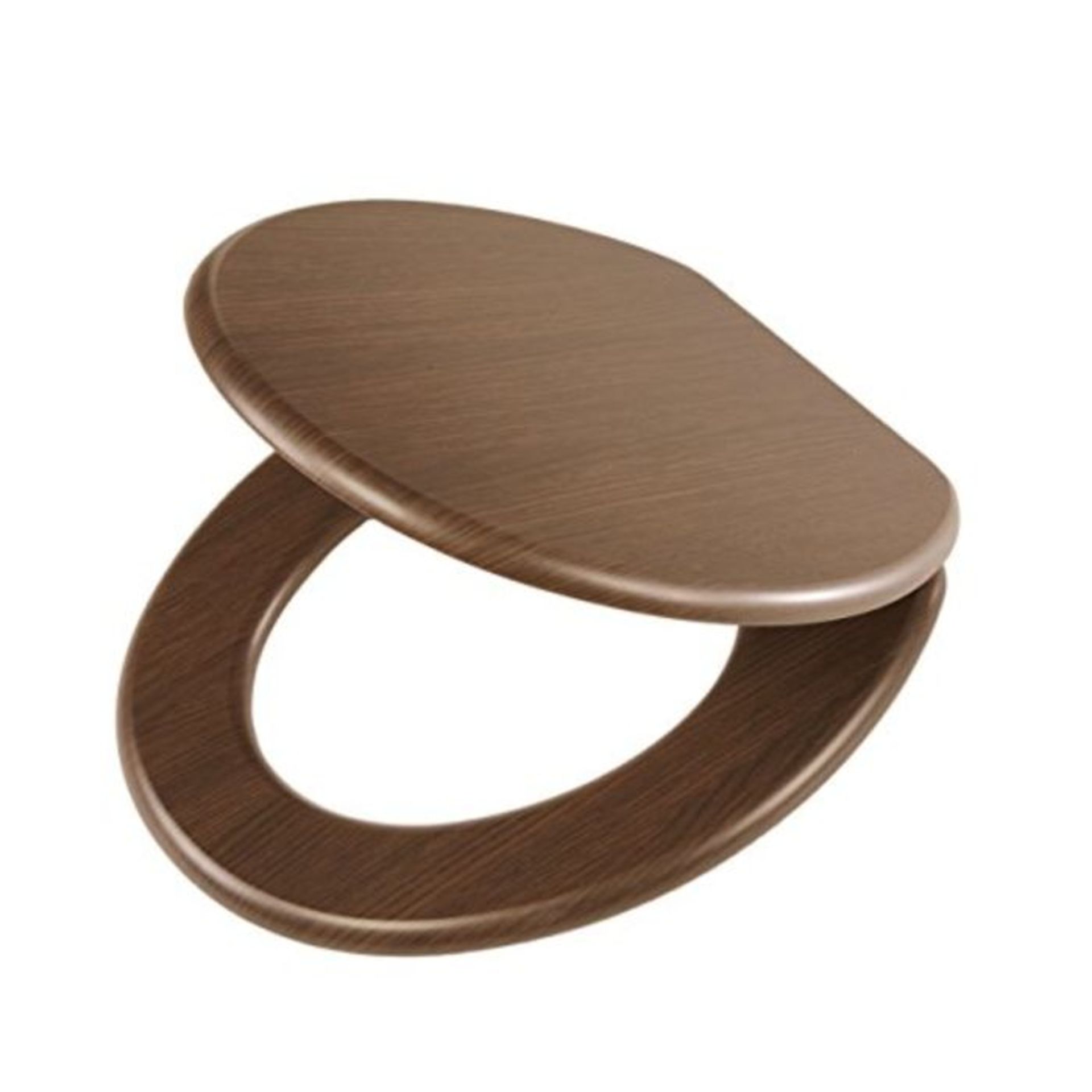 [CRACKED] Tiger Douglas Toilet Seat, MDF, Walnut Wood, 43 x 37.5 x 5 cm