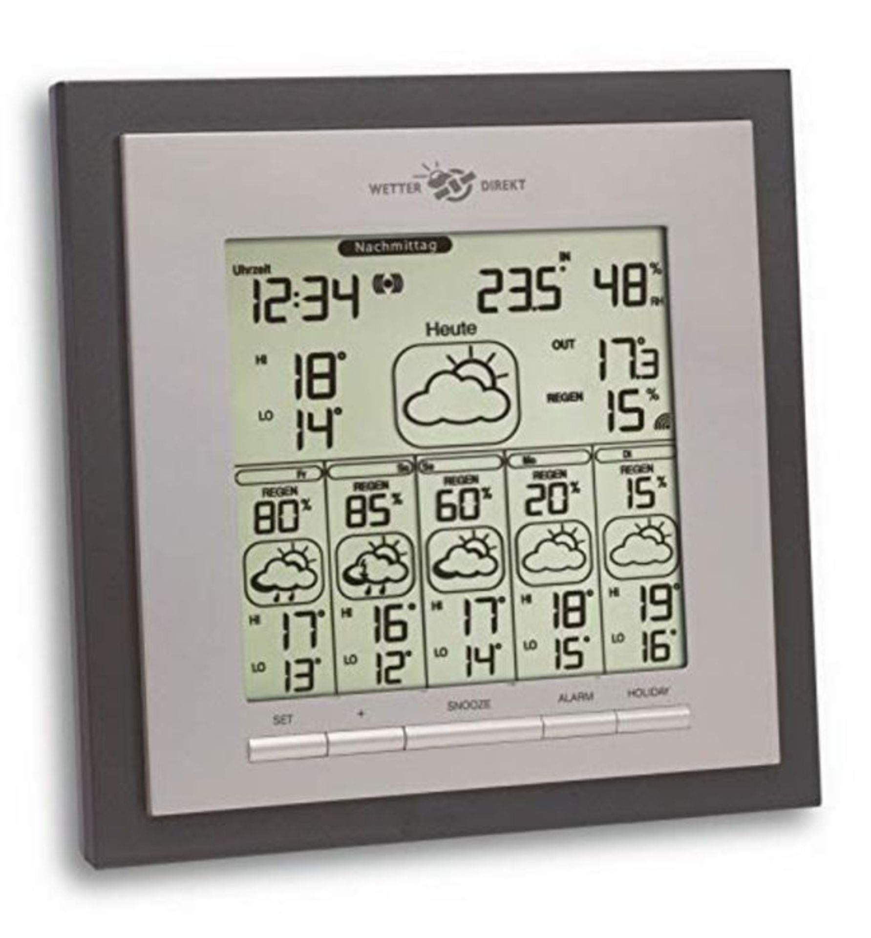 RRP £67.00 TFA Dostmann Eos Max Wetterstation, für Innen und Außen mit Funk Außensensor, 6 Tag