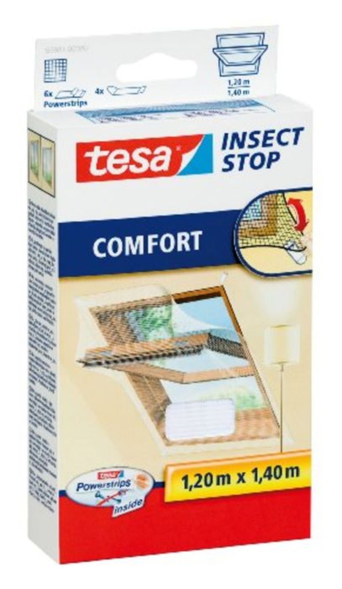 tesa? Insect Stop COMFORT Fly Screen for Skylights - Insect Screen for Windows - Self