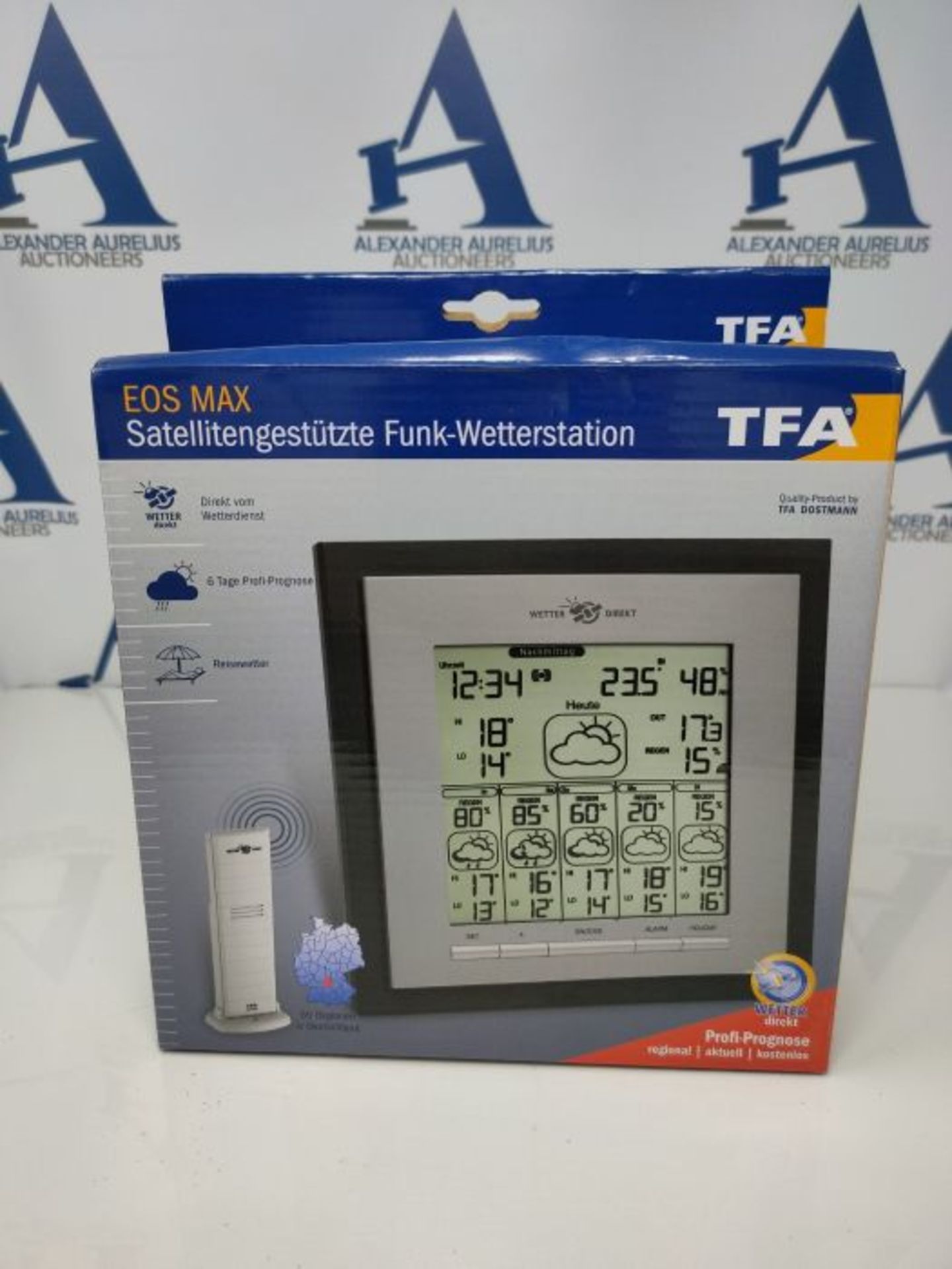 RRP £67.00 TFA Dostmann Eos Max Wetterstation, für Innen und Außen mit Funk Außensensor, 6 Tag - Image 2 of 3