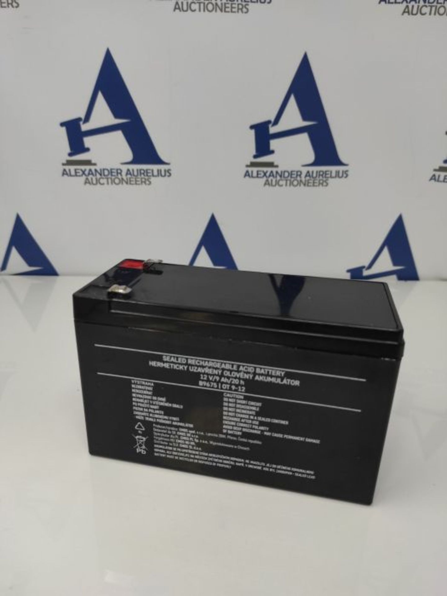 Emos Maintenance-Free Lead Acid Battery 12 Volt, 9 Ah Faston 6.3 mm - Pack of 1 - Image 3 of 3