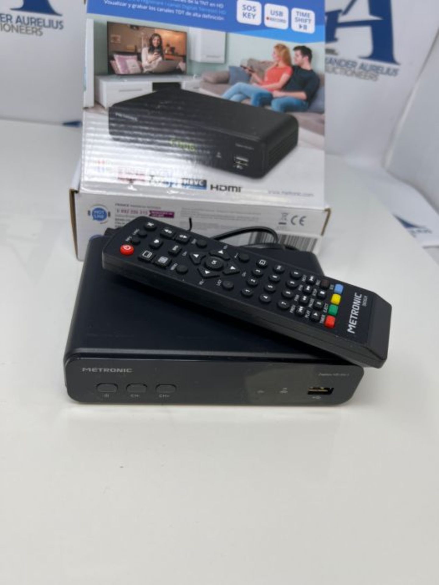 Metronic 441624 - Zapbox HD-SH.1 Ricevitore TDT DVB-T2 HEVC, funzione PVR, prese USB, - Image 3 of 3