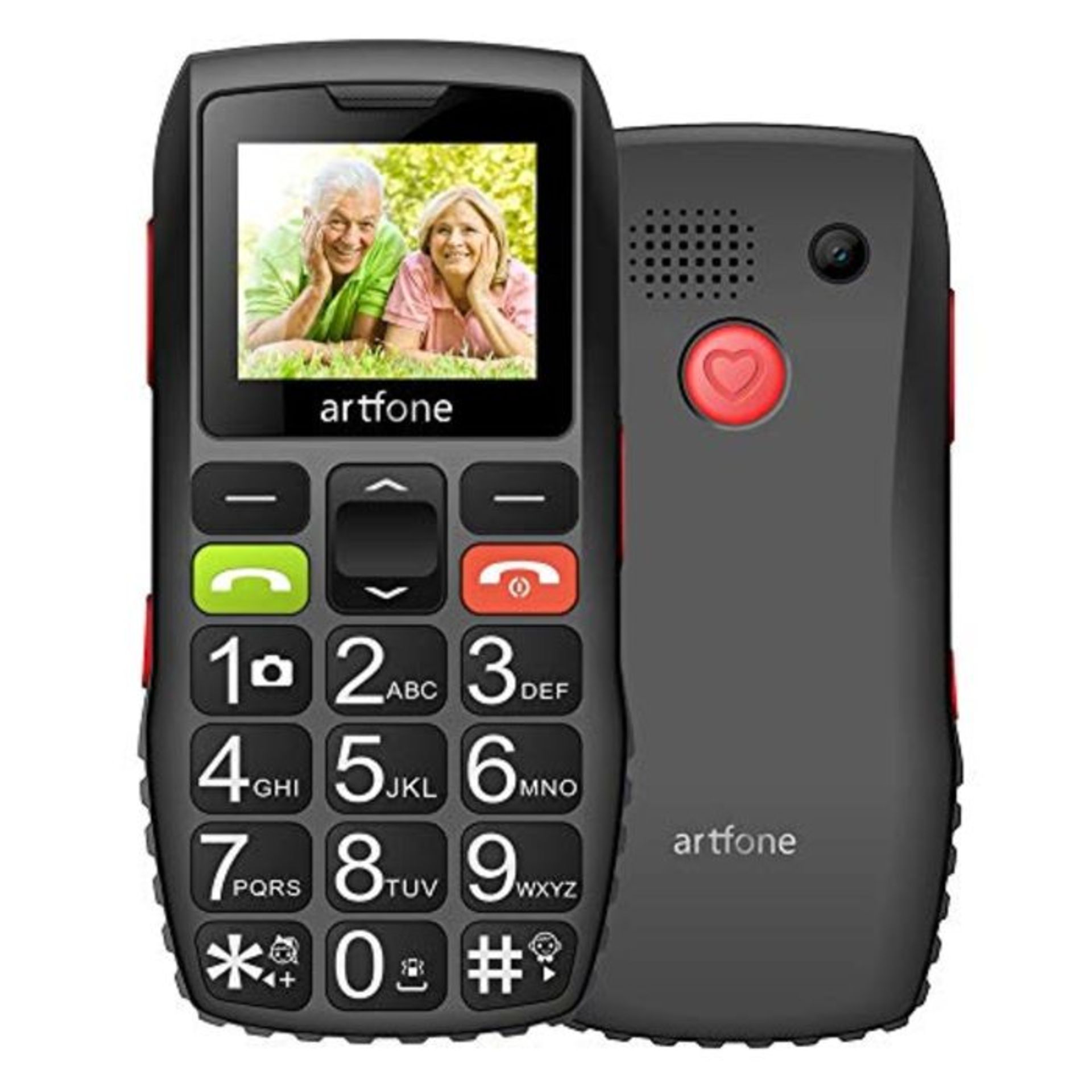 Artfone Big Button Mobile Phone for Elderly Unlocked Senior Sim Free with SOS Emergenc