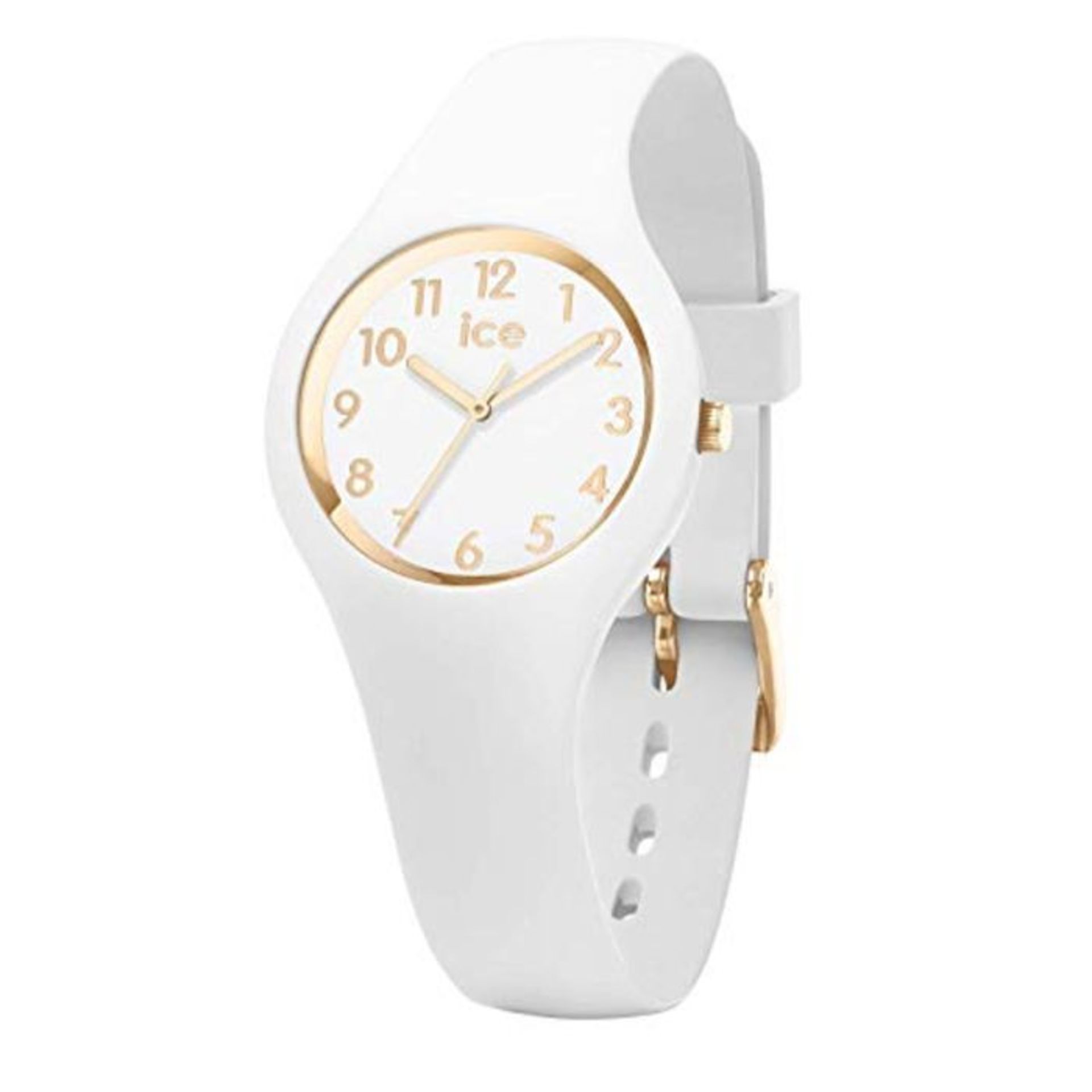 RRP £81.00 Ice-Watch - Ice Glam White Gold Numbers - Montre Blanche pour Femme avec Bracelet en S