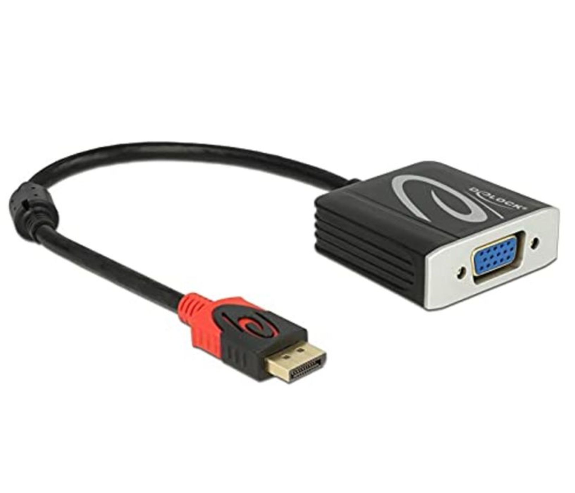 DeLOCK 62967 0.2m DisplayPort VGA (D-Sub) Schwarz Videokabel-Adapter