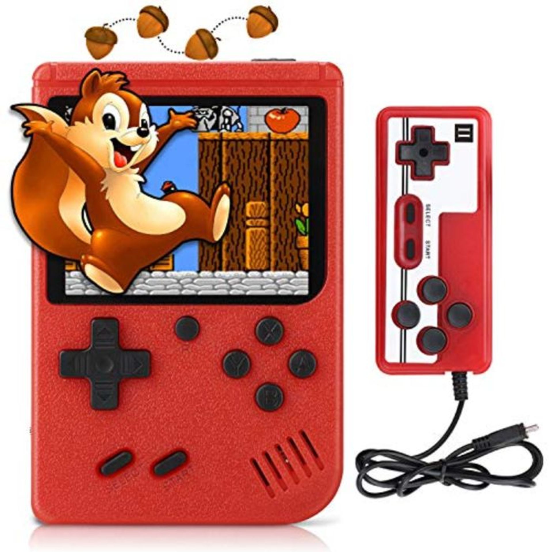 Game Console, Red or Blue Portable Game Player with Classic FC Games, 3 Inch Color Scr