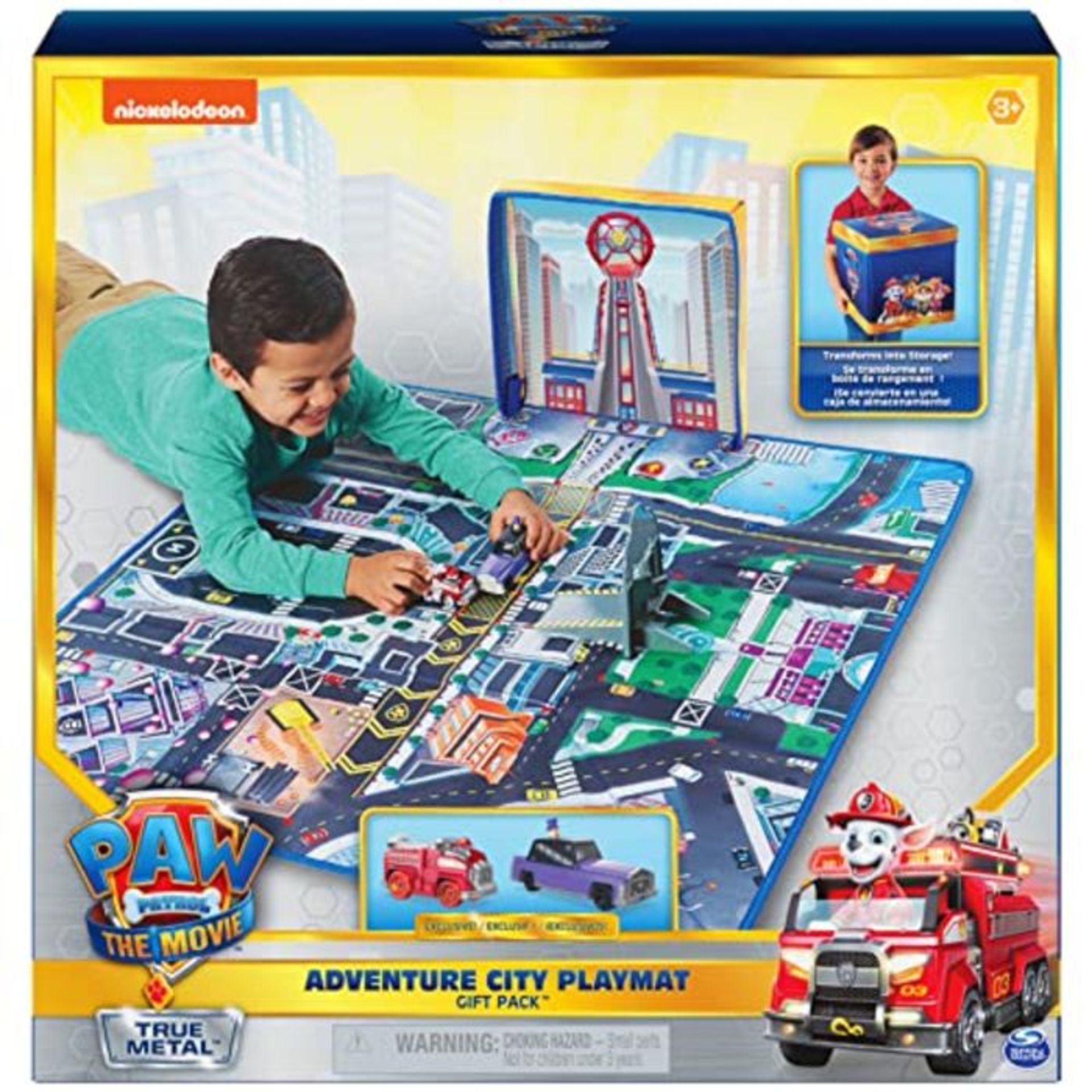 PAW PATROL 6063442 PAW DCT AdventCityPlymtMovie INTL GML Set with Play Mat and 2 Cars