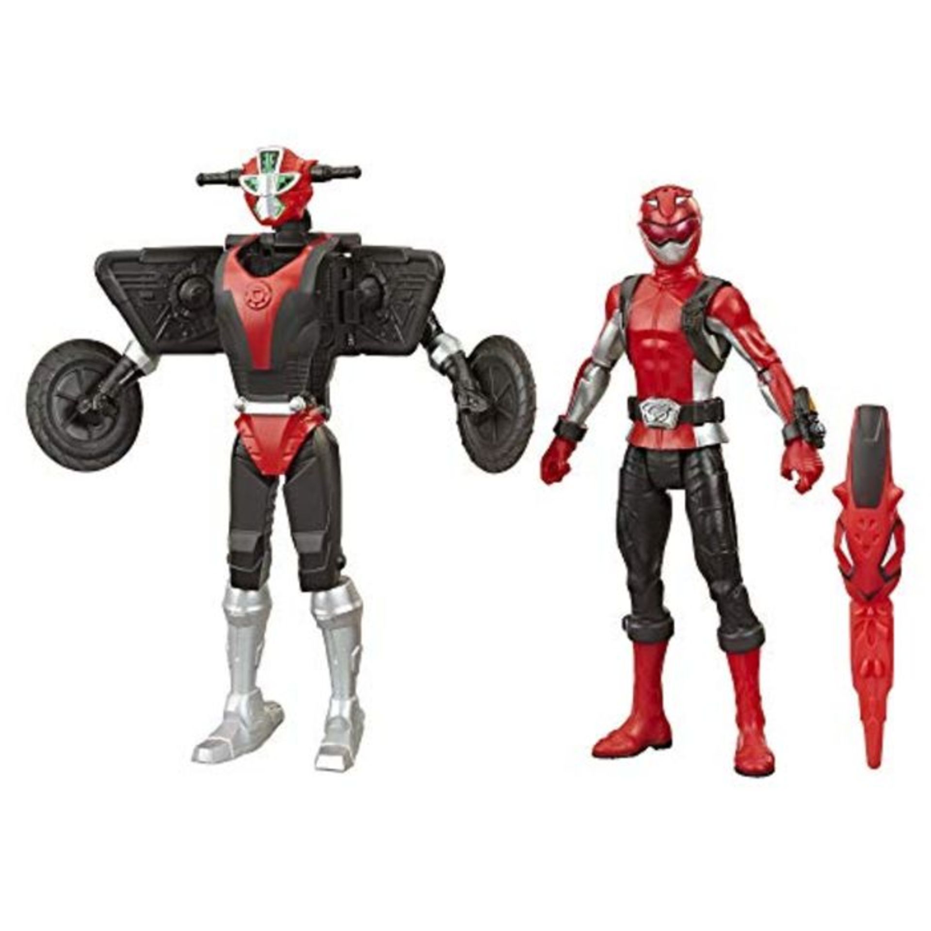 Power Rangers Beast Morphers Red Ranger and Morphin Cruise Beast Bot 15-cm Action Figu