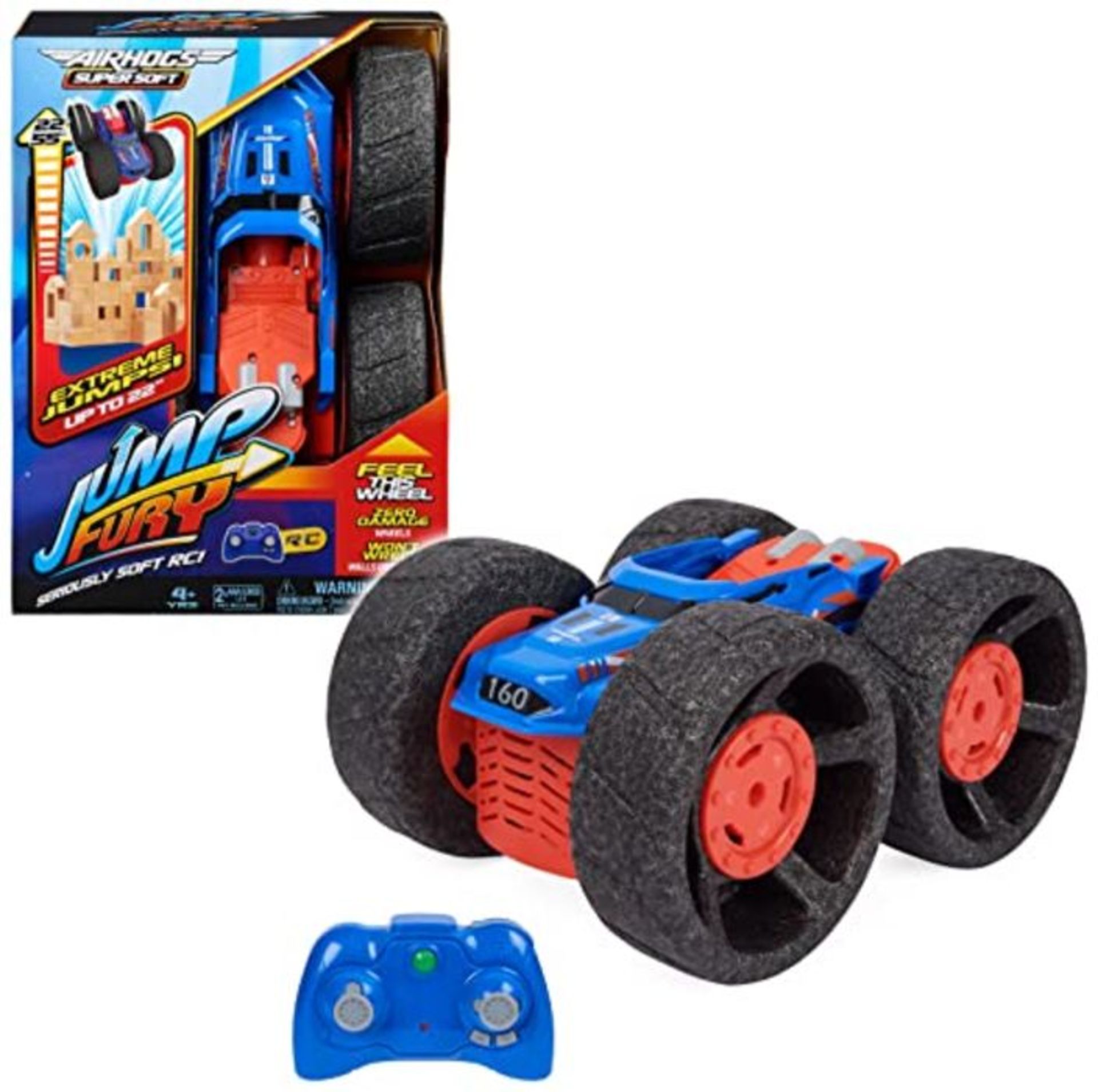 Air Hogs Super Soft, Jump Fury with Zero-Damage Wheels, Extreme Jumping Remote Control