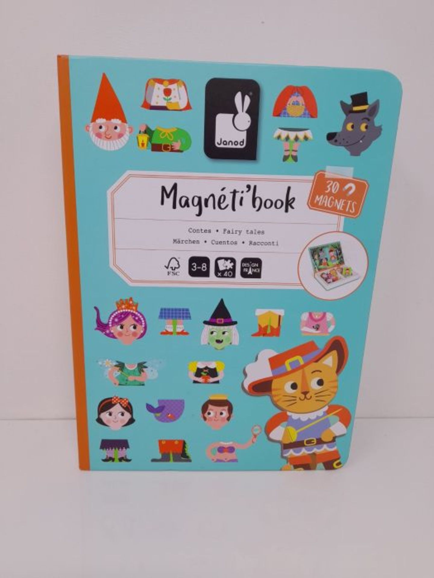 Janod - Magneti'Book Story Book - 40-Piece Magnetic Educational Set - Encourages Motor - Image 2 of 3