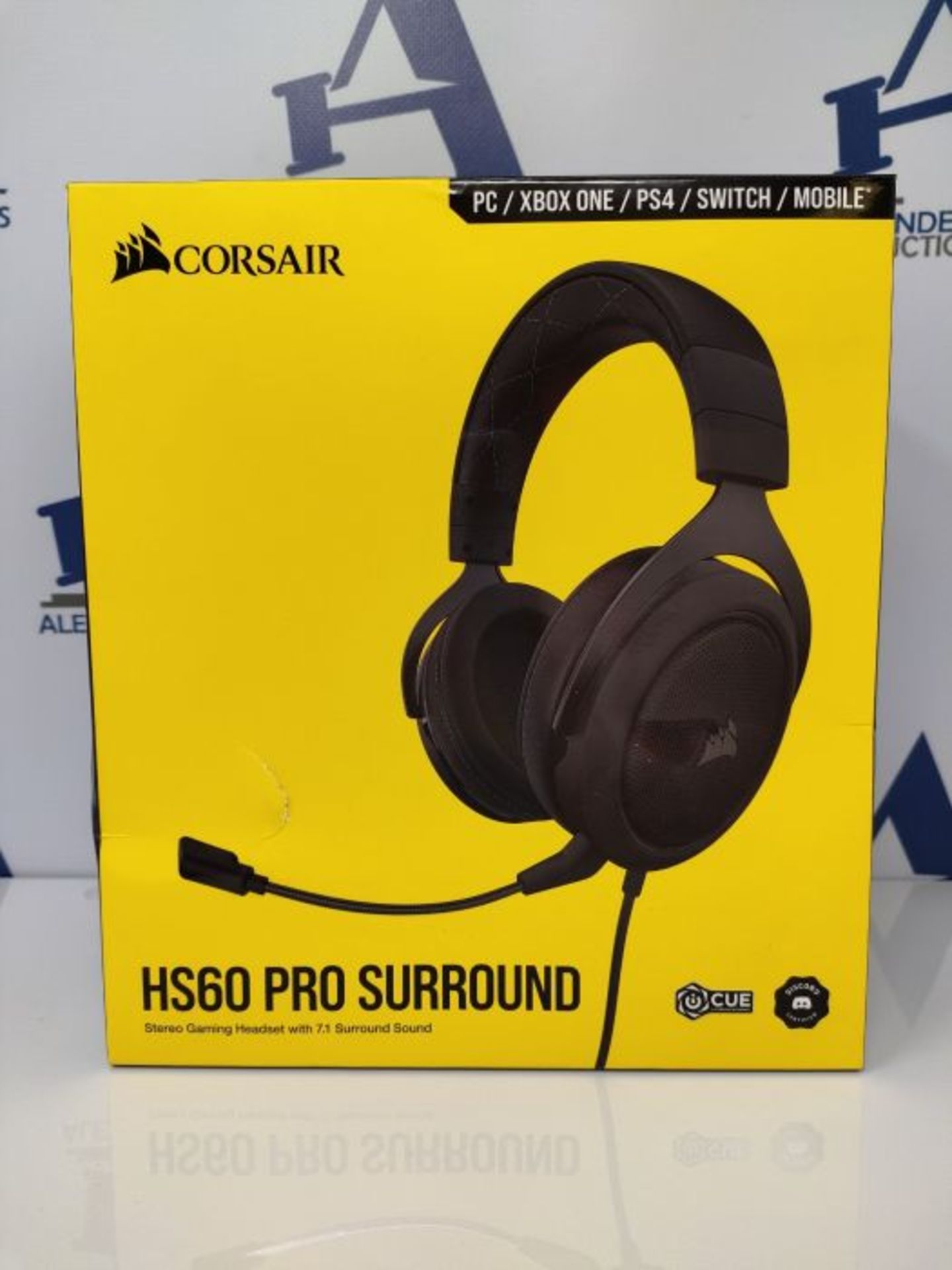 RRP £62.00 [CRACKED] Corsair HS60 Pro Surround Gaming Headset (7.1 Surround Sound, Anpassbare Mem - Image 2 of 3