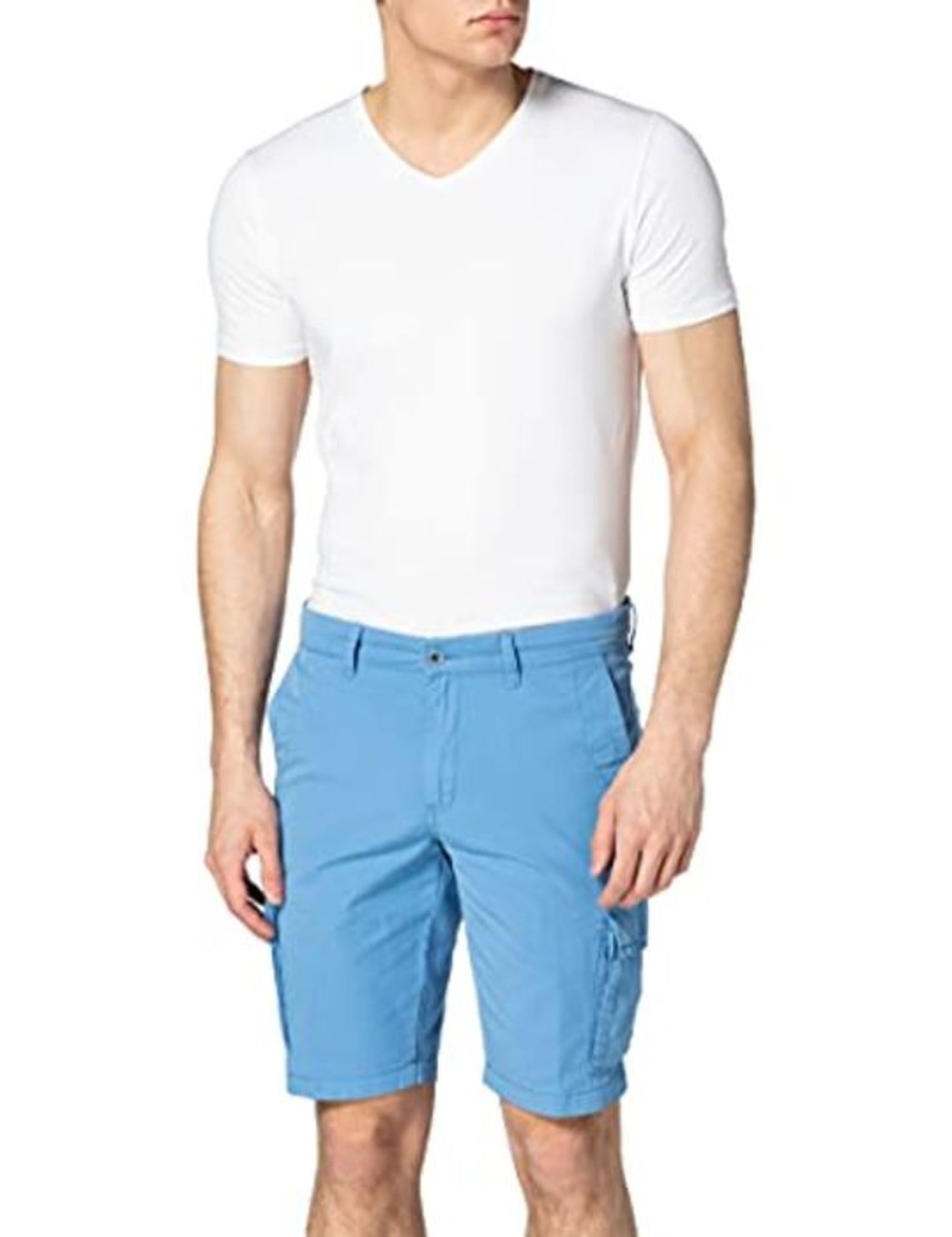 BRAX Men's Style Barcelona Bermuda Shorts, Iced Blue, 24