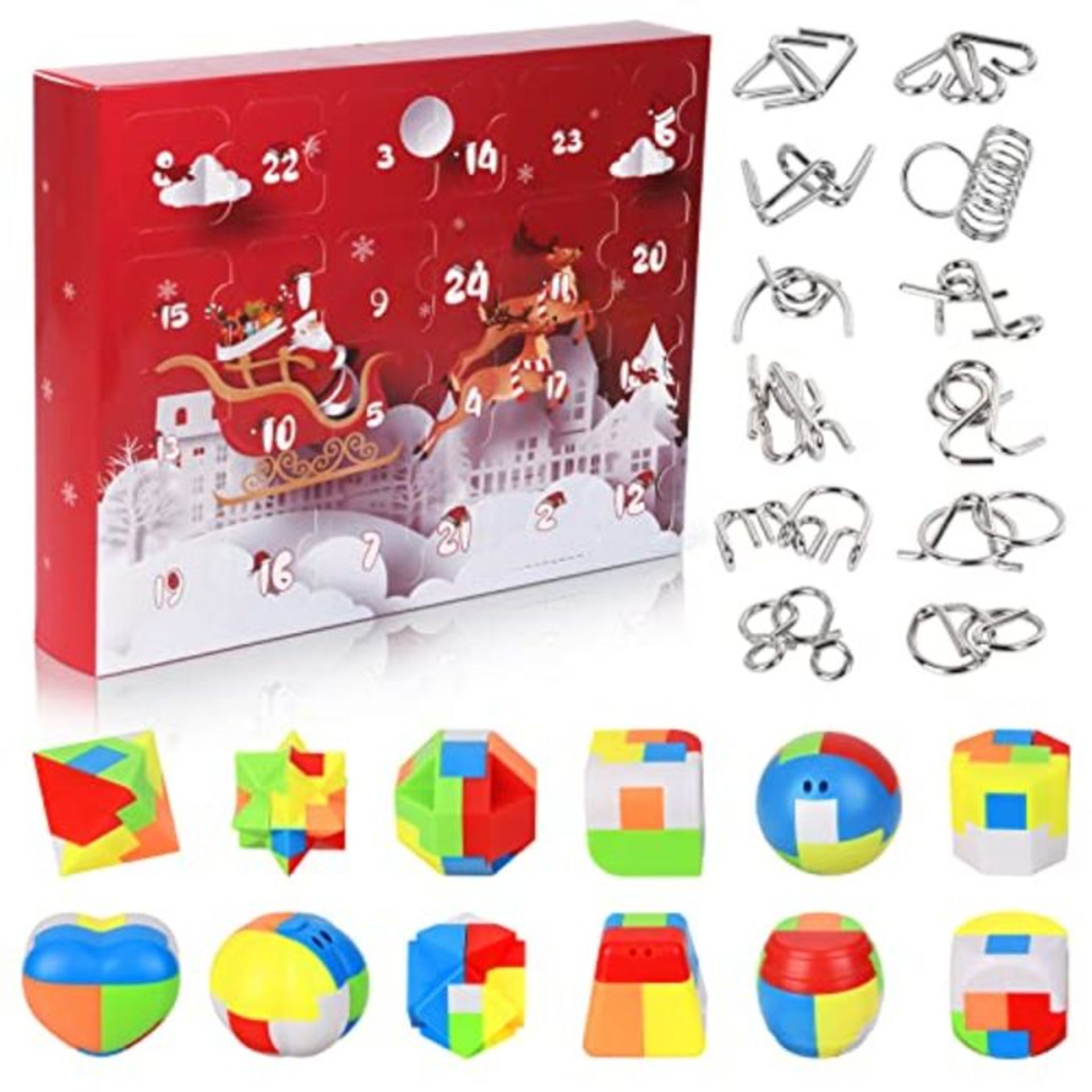 Puzzle Adventskalender 2021 fÃ¼r Kinder Erwachsene Kunststoff und Metalldraht Puzzle