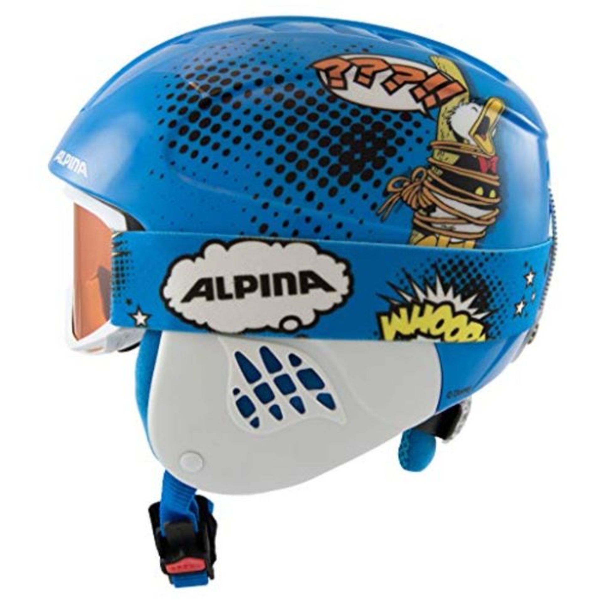 RRP £53.00 ALPINA Unisex - Kinder, CARAT SET DISNEY Skihelm, Donald Duck, 51-55 cm