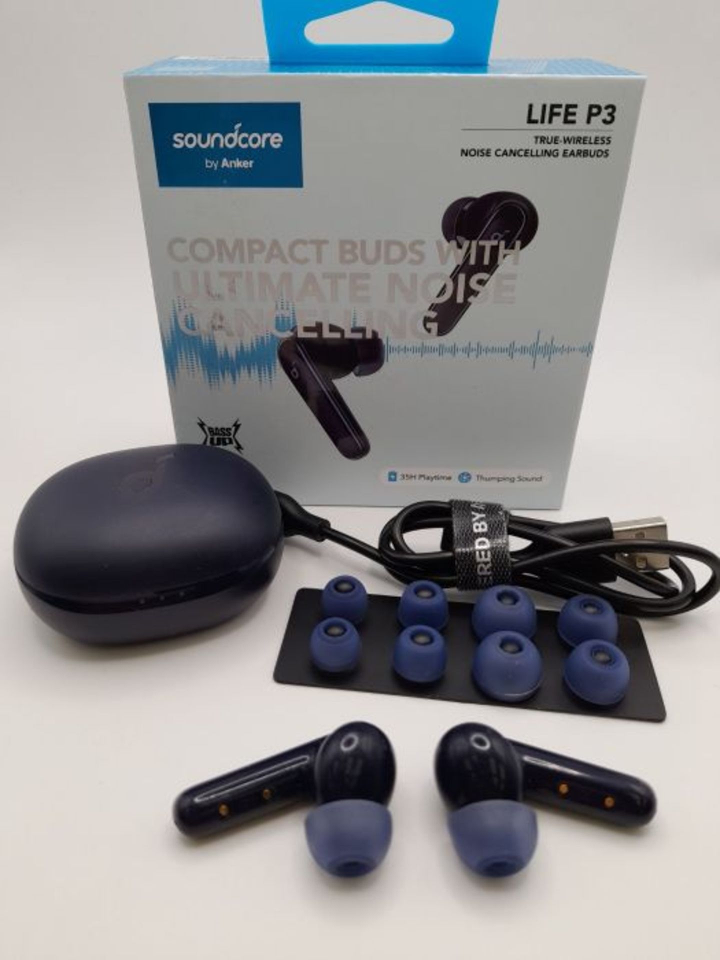 RRP £62.00 â¬ 9 â¬ 9 Soundcore Life P3 Bluetooth KopfhÃ¶rer mit GerÃ¤uschunterdrÃ¼cku - Image 3 of 3