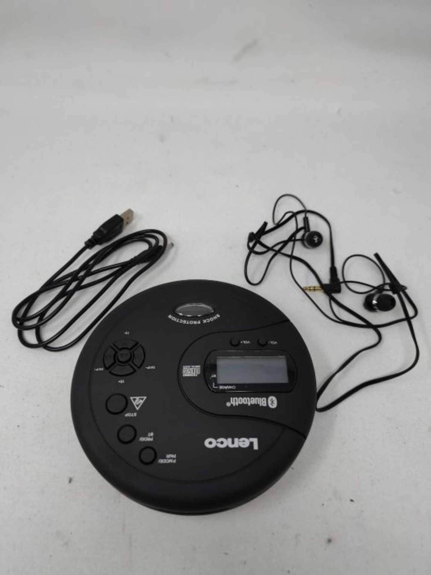 RRP £59.00 Lenco CD-300 - Tragbarer CD-Player Walkman - Bluetooth Diskman - CD Walkman - MP3 Funk - Image 3 of 3