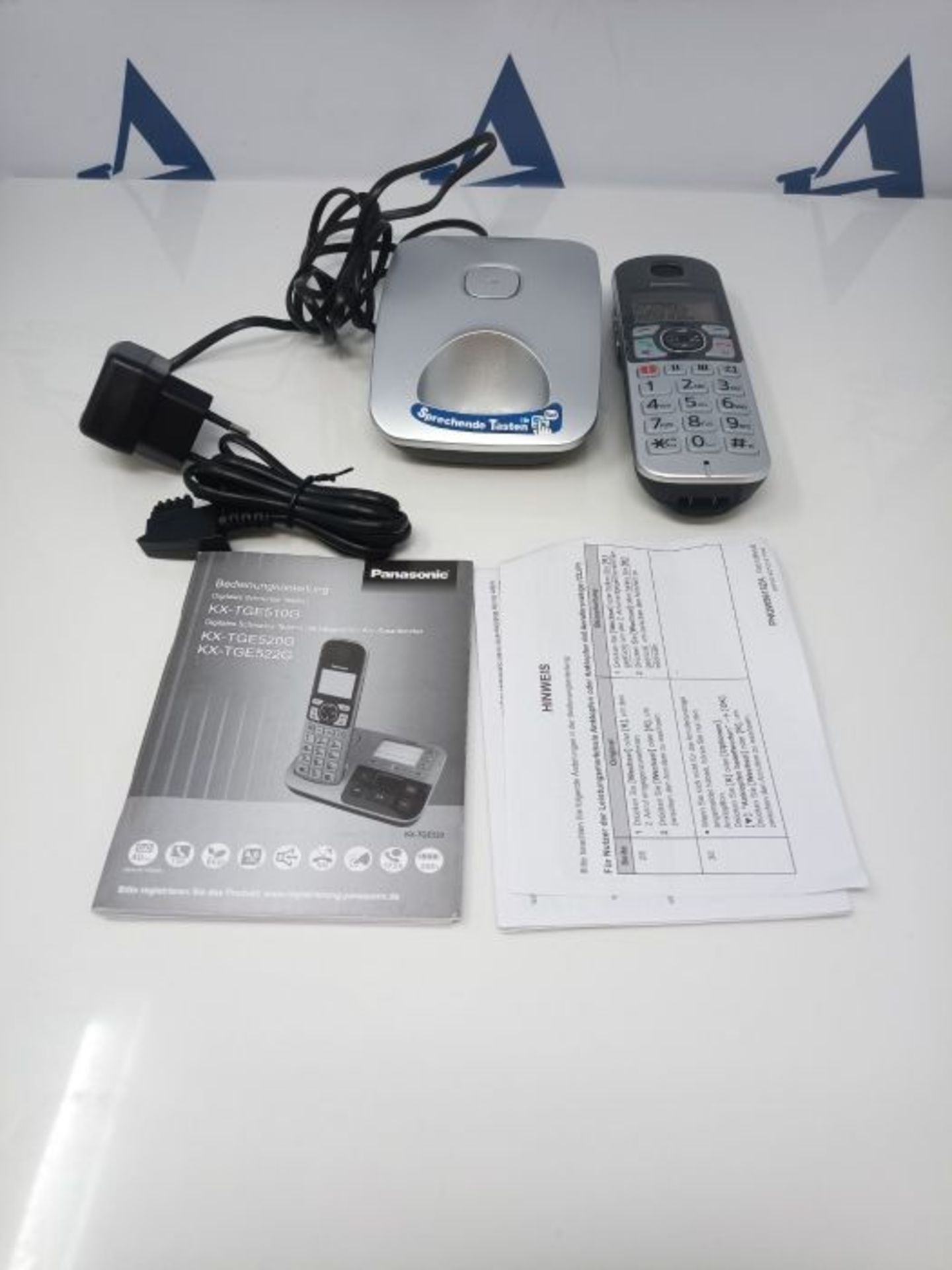 RRP £52.00 Panasonic KX-TGE510GS DECT Seniorentelefon mit Notruf (GroÃxtastentelefon, schnurlos - Image 3 of 3