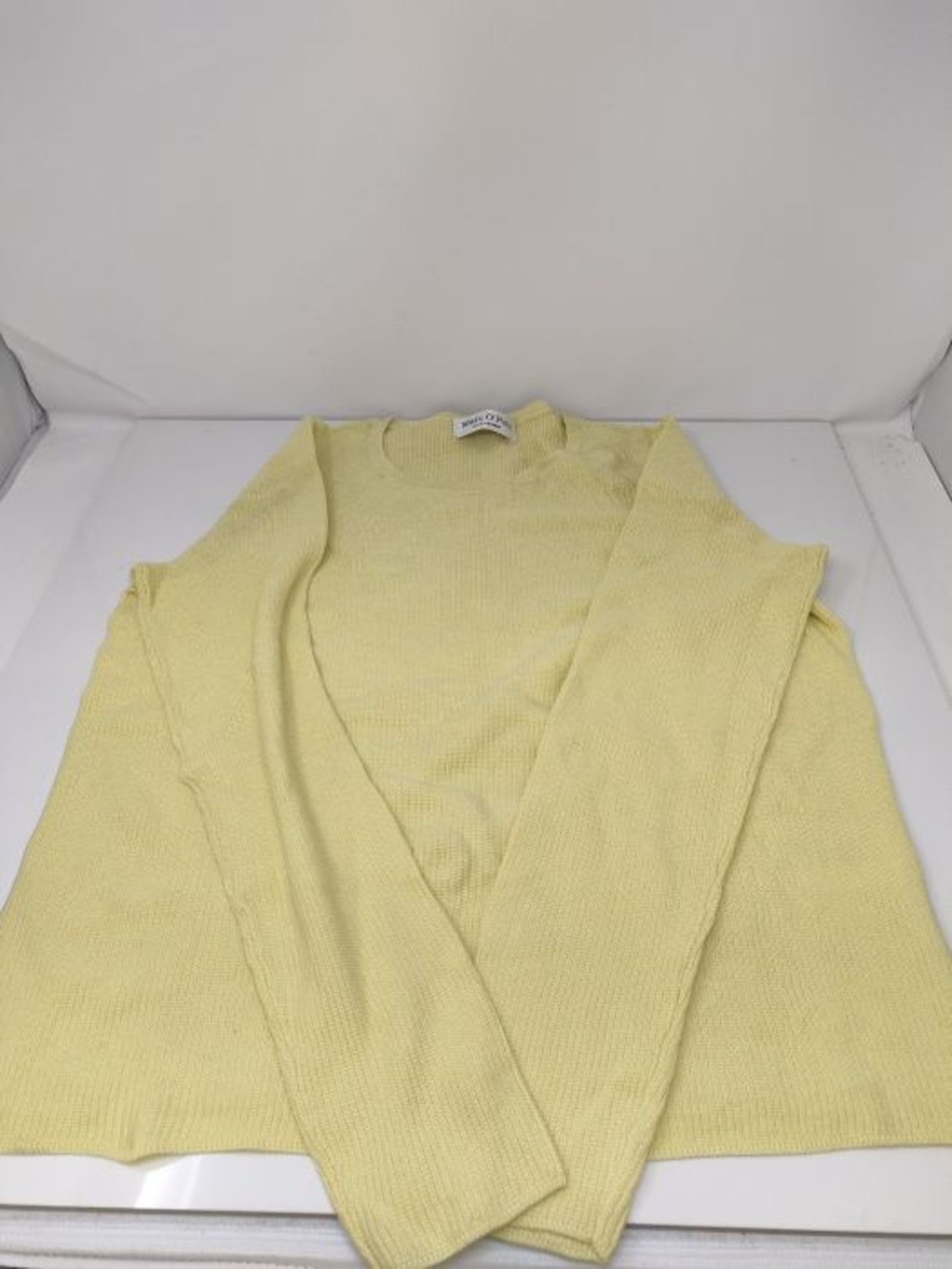 RRP £93.00 MARC O'POLO - Yellow Round-neck cotton sweater (251-lemon sorbet)
