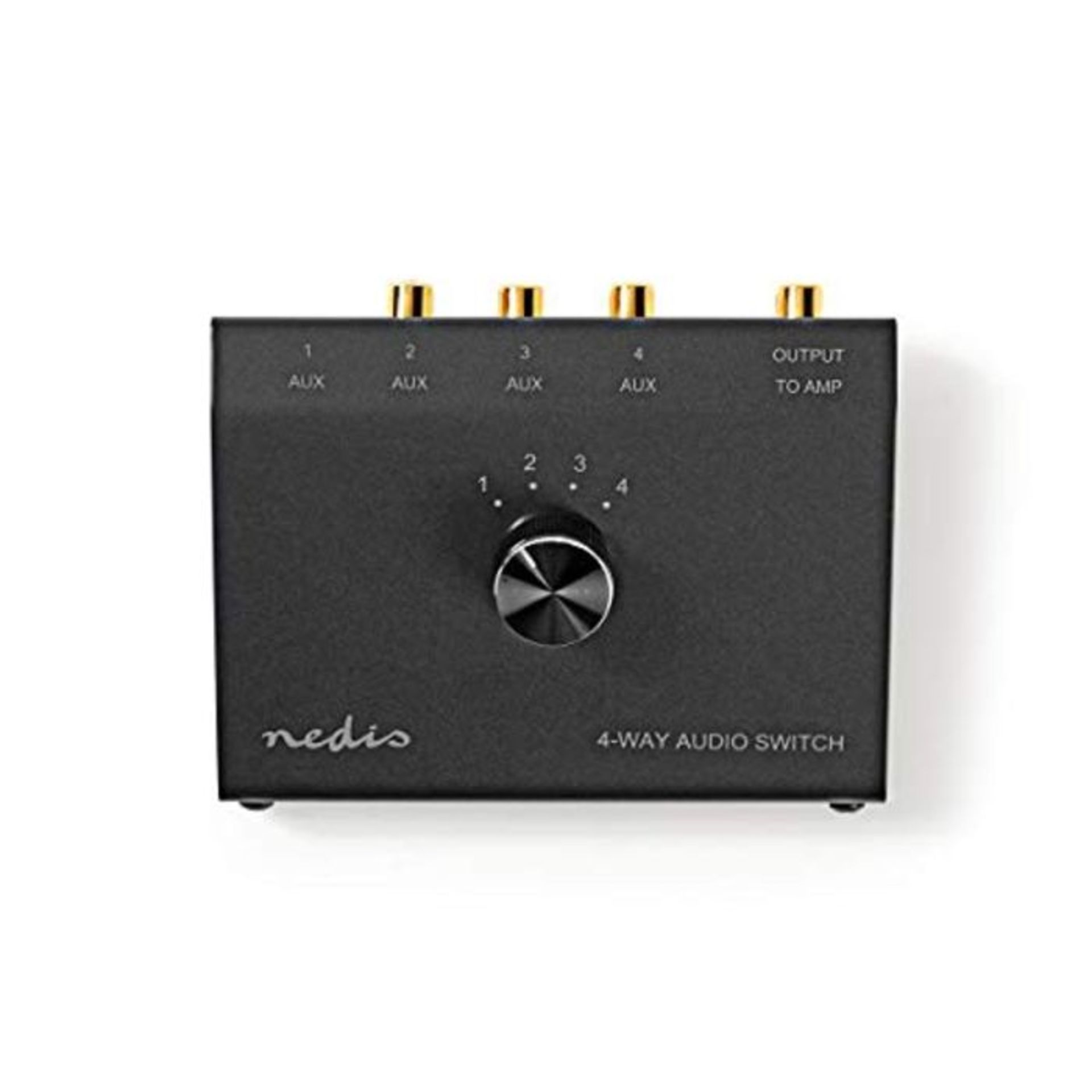 NEDIS Analog Audio-Schalter | 4-Port | Anschlüsse  Eingang: 1x 3.5 mm / 3X (2X Cin