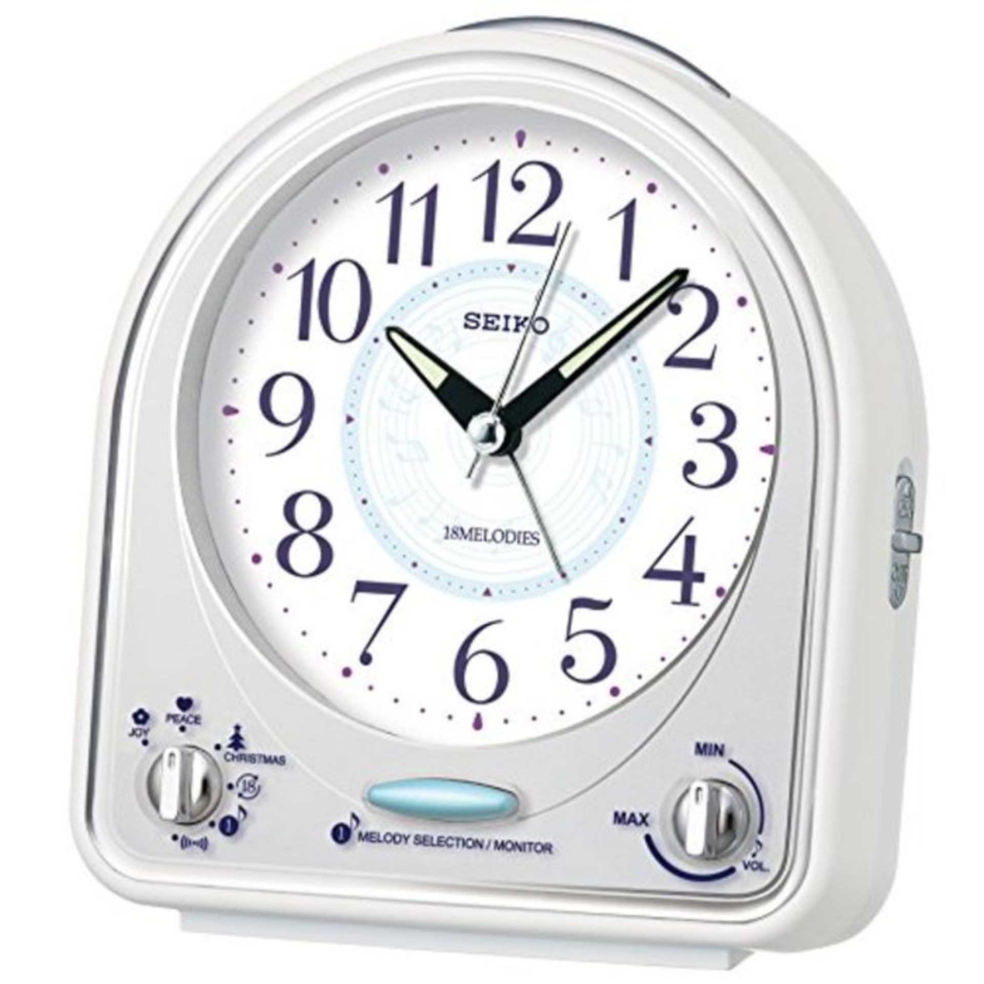 Seiko Alarm Clock, White, One Size