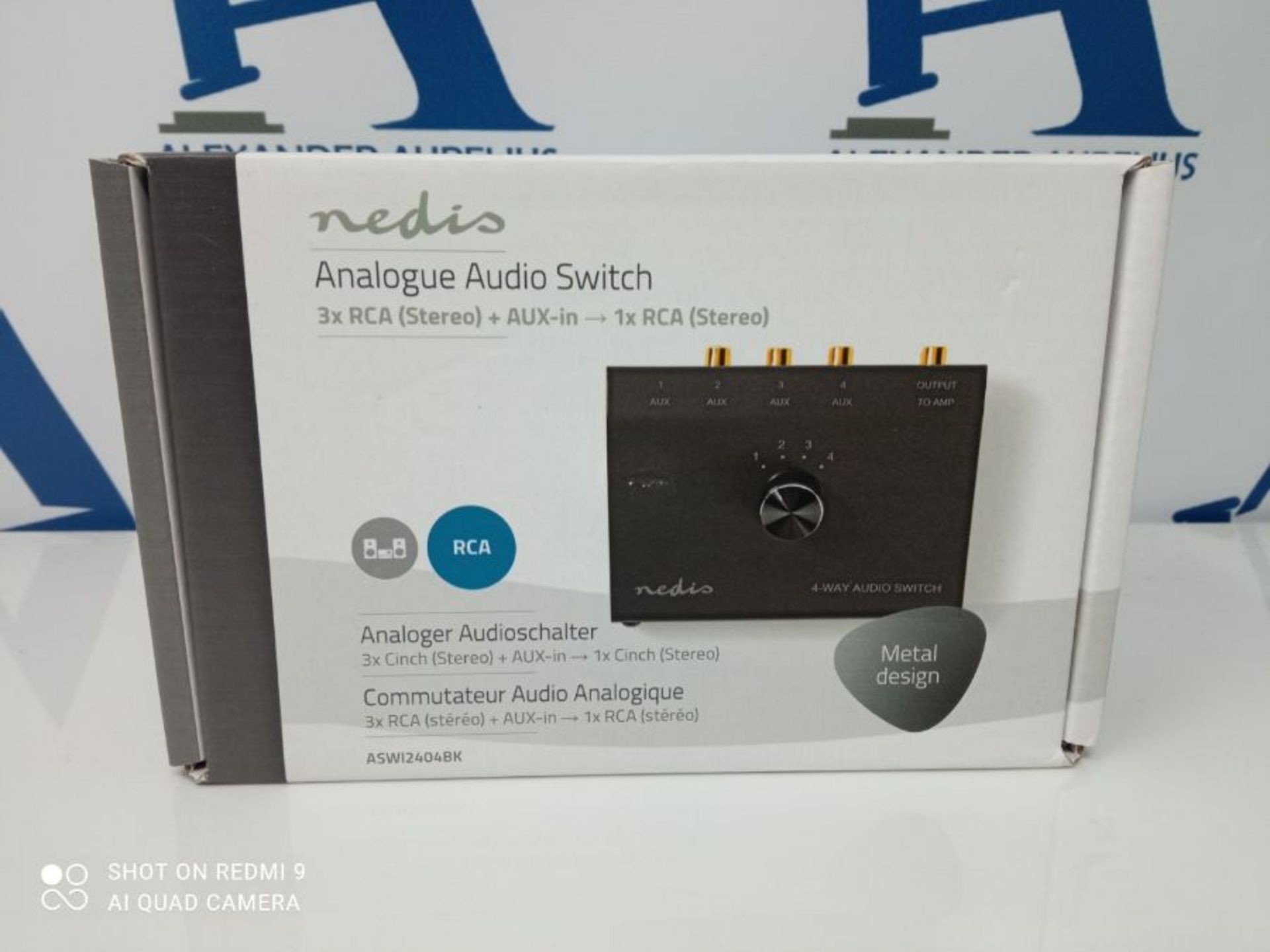 NEDIS Analog Audio-Schalter | 4-Port | Anschlüsse  Eingang: 1x 3.5 mm / 3X (2X Cin - Image 2 of 3