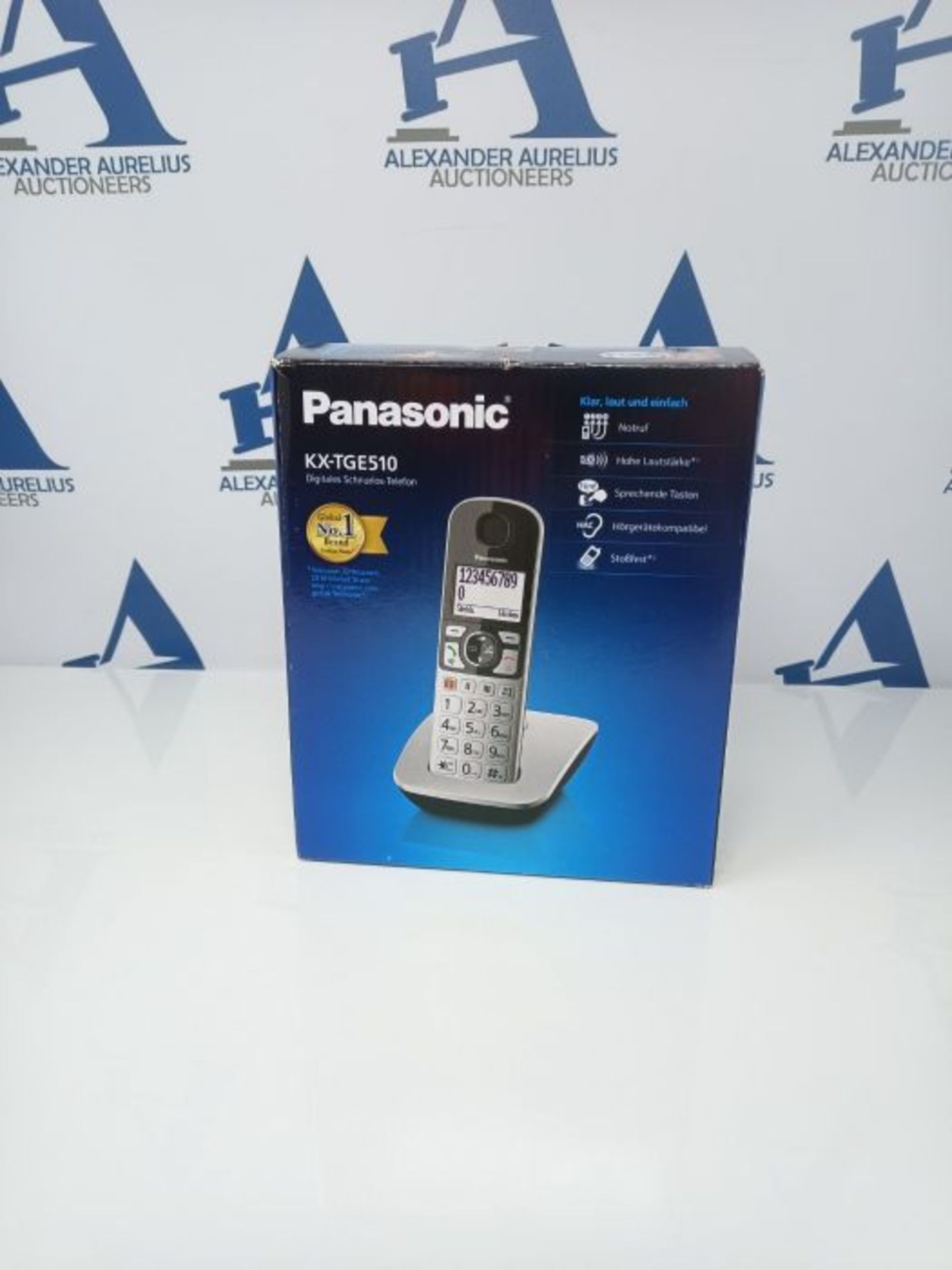 RRP £52.00 Panasonic KX-TGE510GS DECT Seniorentelefon mit Notruf (GroÃxtastentelefon, schnurlos - Image 2 of 3