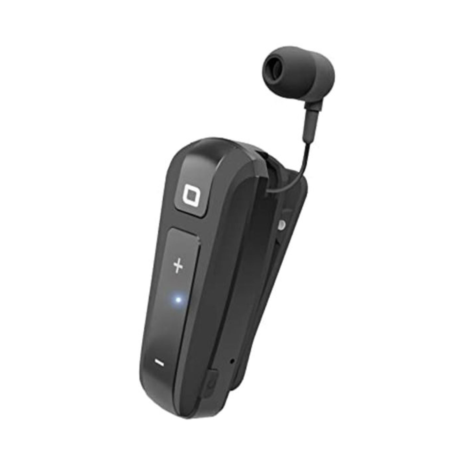 RRP £51.00 SBS Bluetooth Headset with Clip and Roll-up Wire Multipoint Technology to connect 2 de