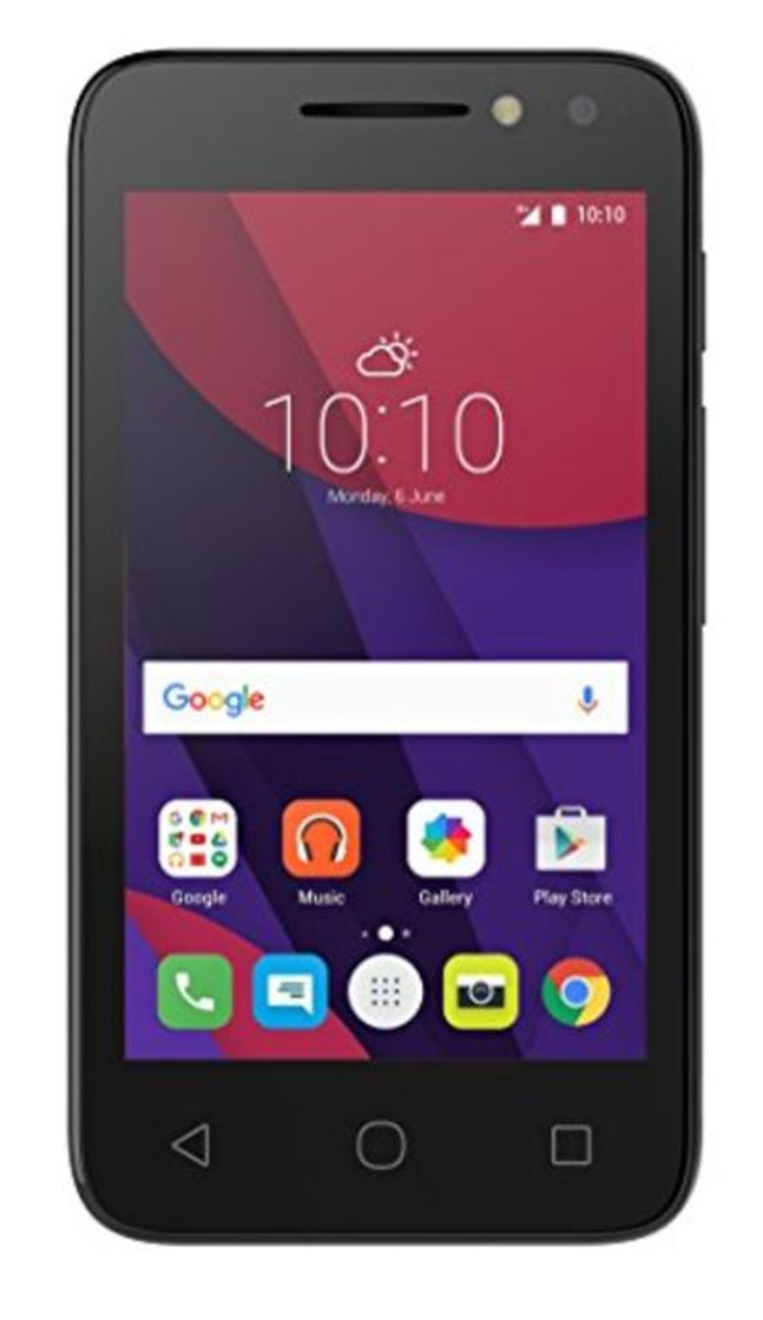 RRP £56.00 Alcatel Pixi 4 Smartphone 4" 480 x 800,Memoria 4GB, RAM 512MB, 3G, Android 6.0, Nero